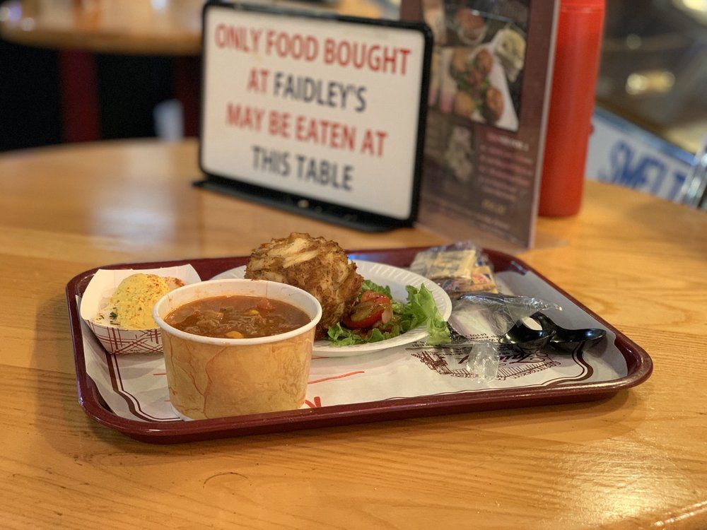 Crab Cakes, Faidley Seafood, Baltimore, Maryland