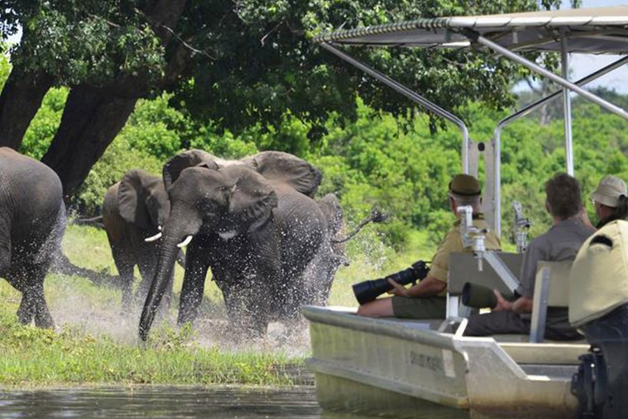 Houseboat on the Chobe River, Namibia