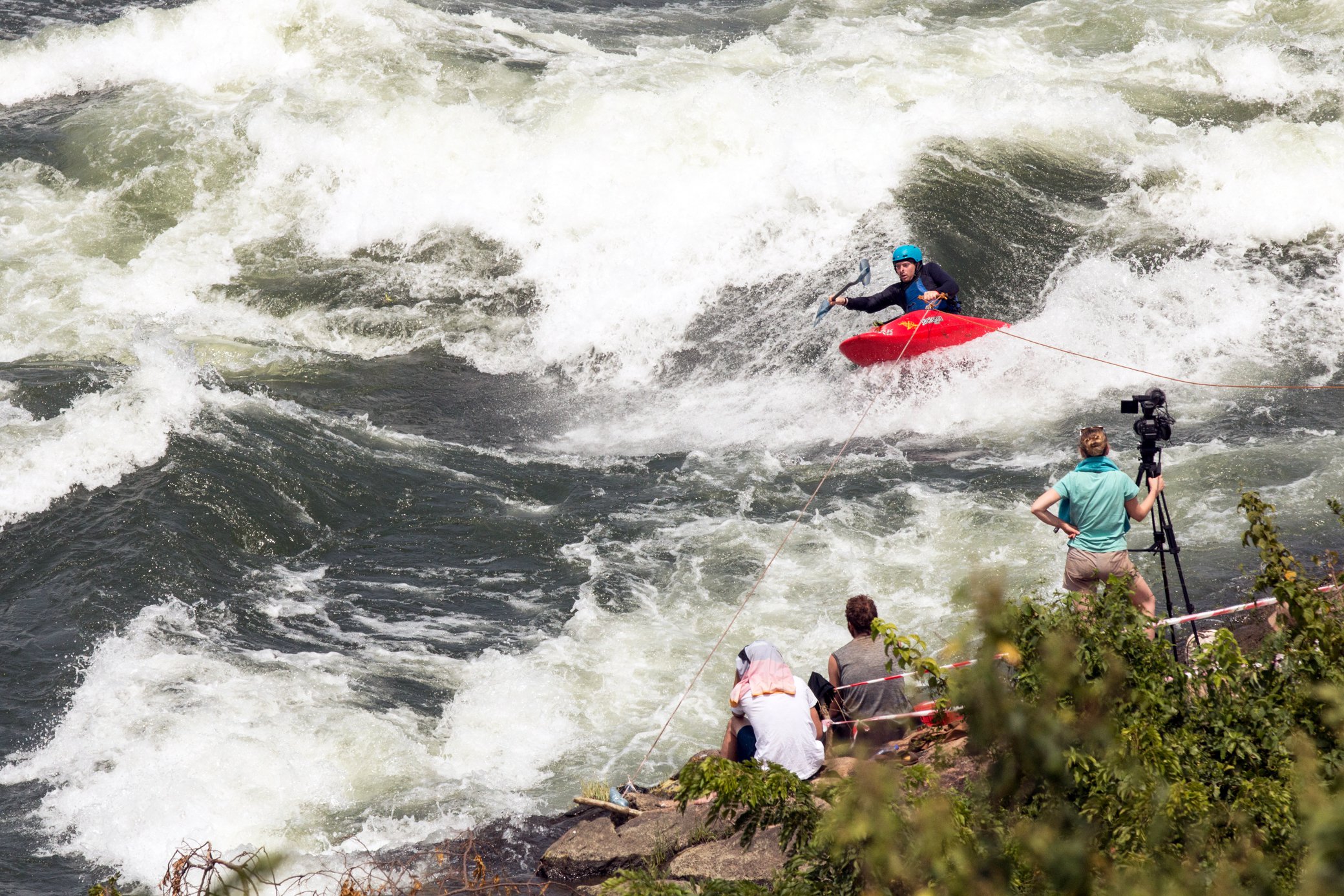 person kayaking the Nile