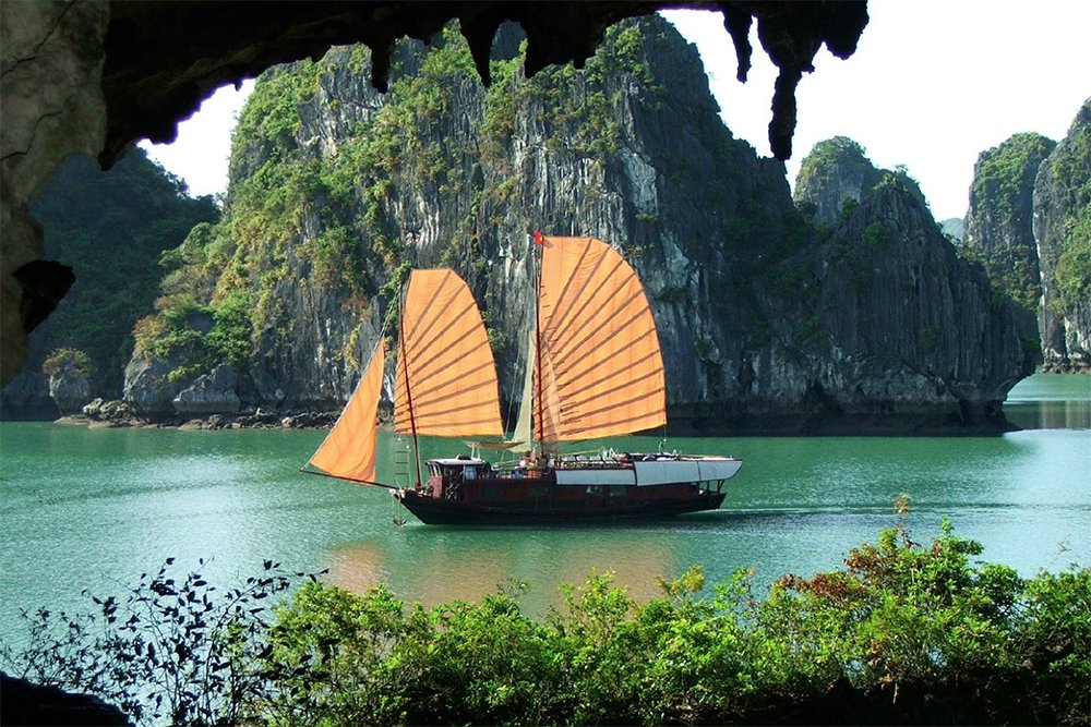Junk in Halong Bay, Vietnam