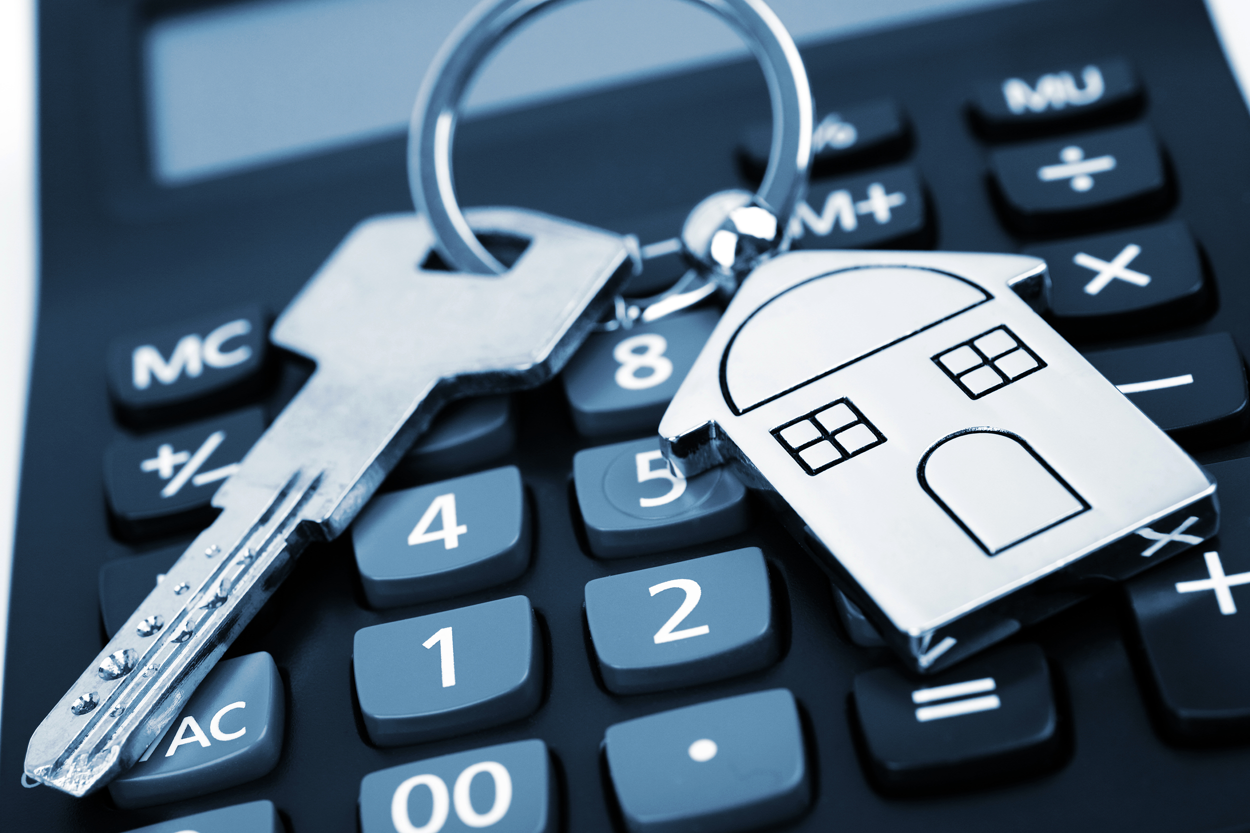 House keys on a calculator