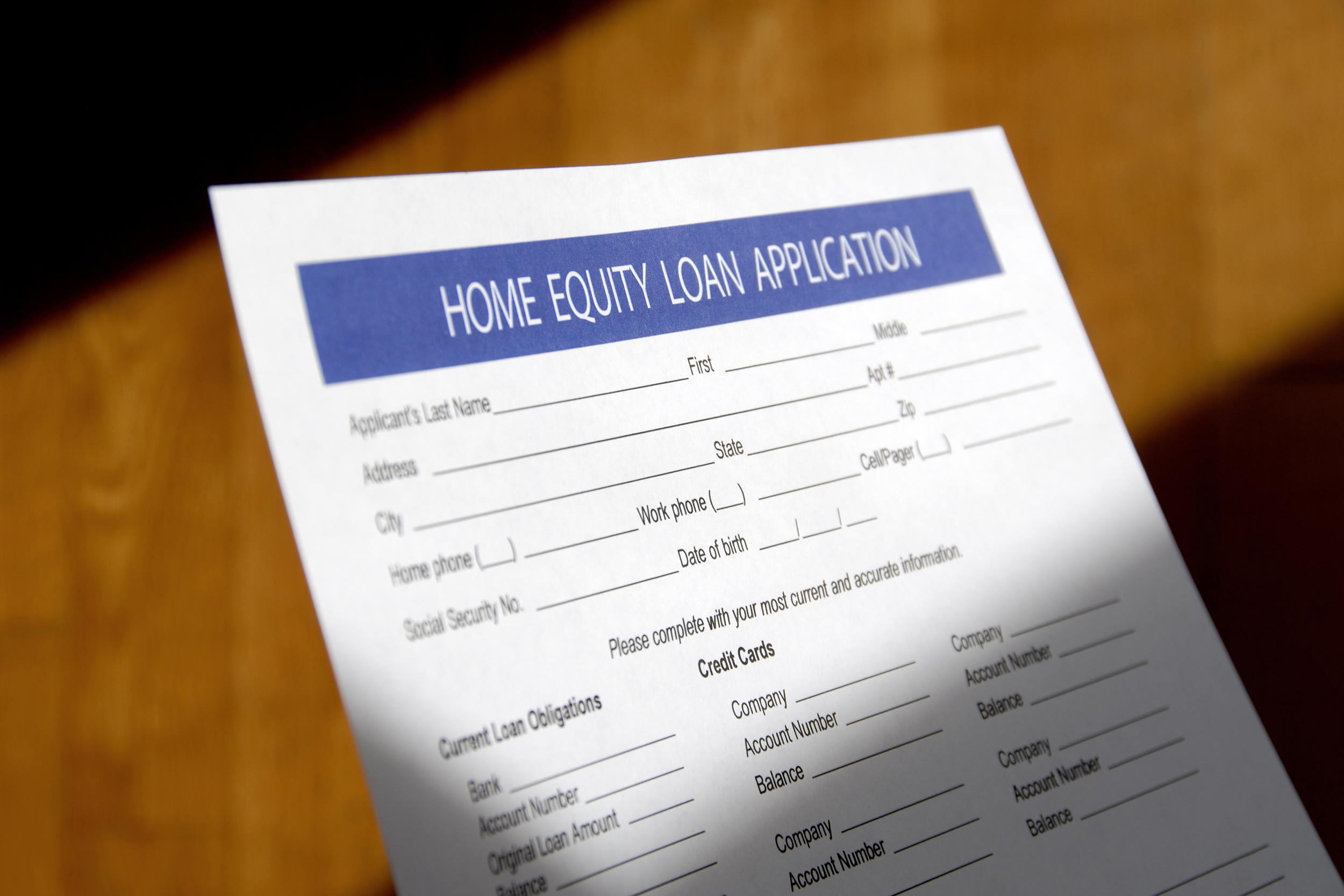 HELOC application