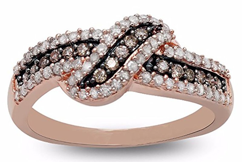 Hdiamonds White & Brown Diamond Ring