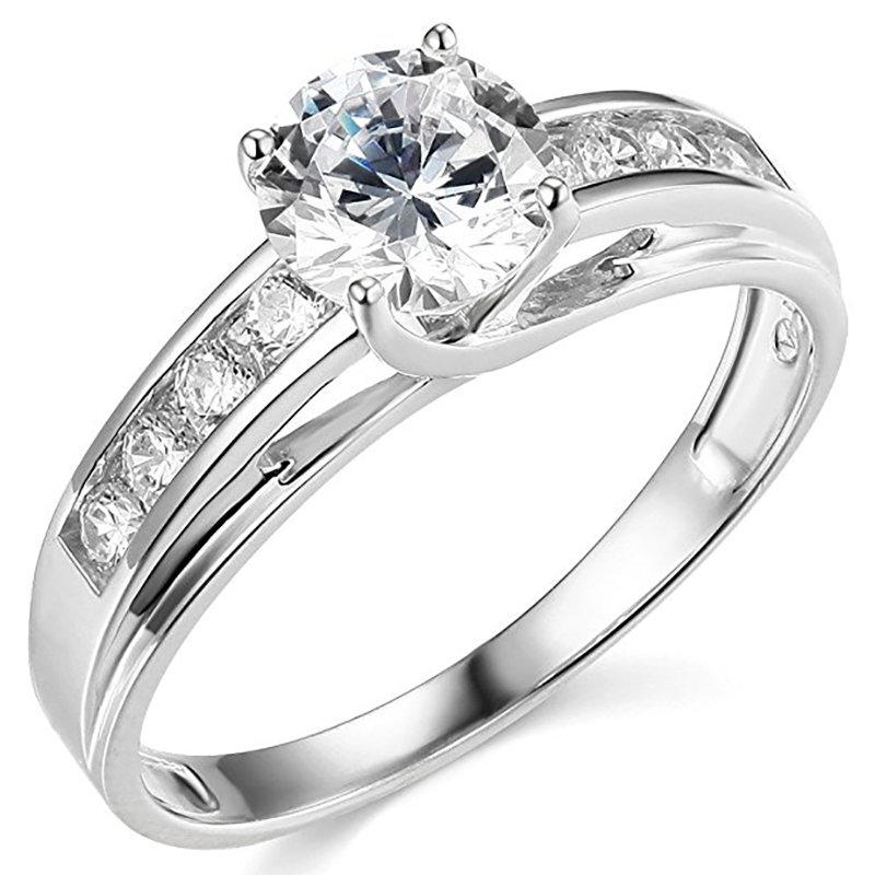 14k White Gold Wedding Engagement Ring