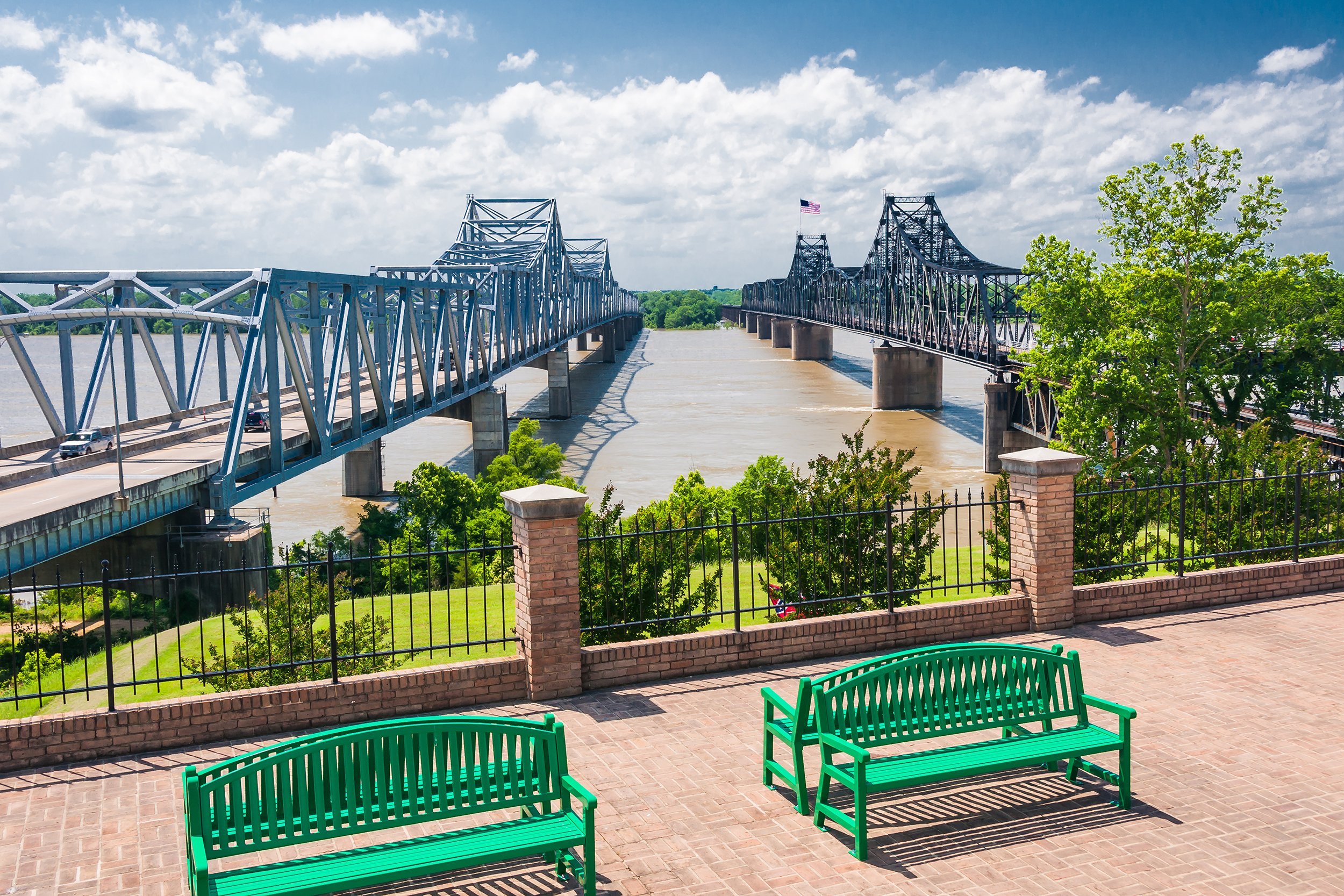 Mississippi River bridge at Vicksburg, Mississippi