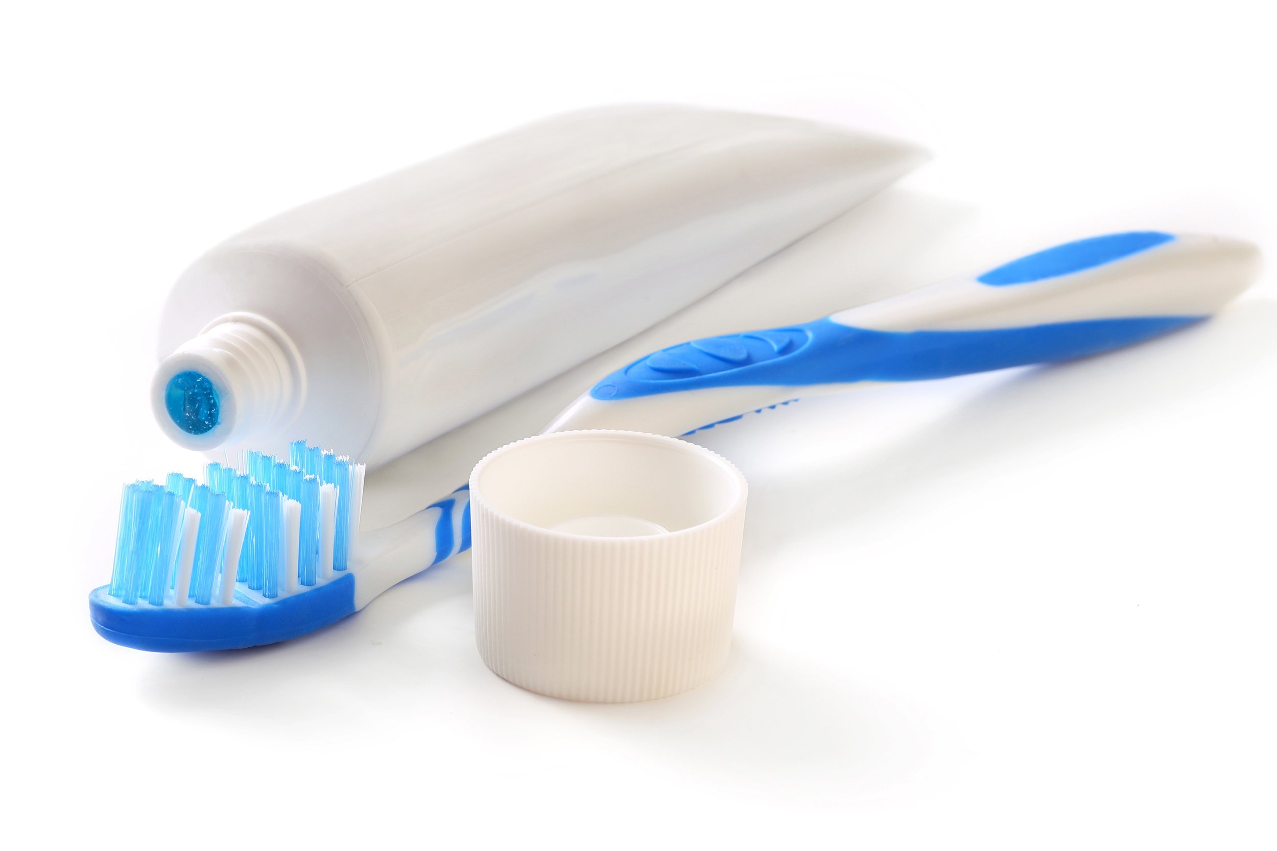 toothbrush and tube of toothpaste