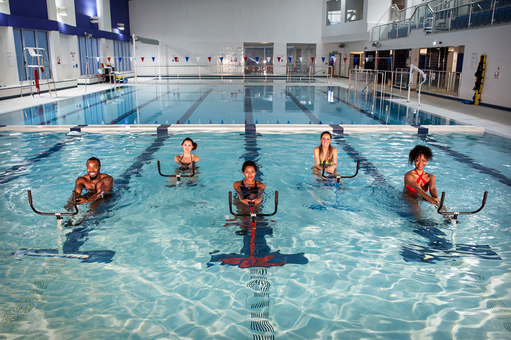Aqua cycling class
