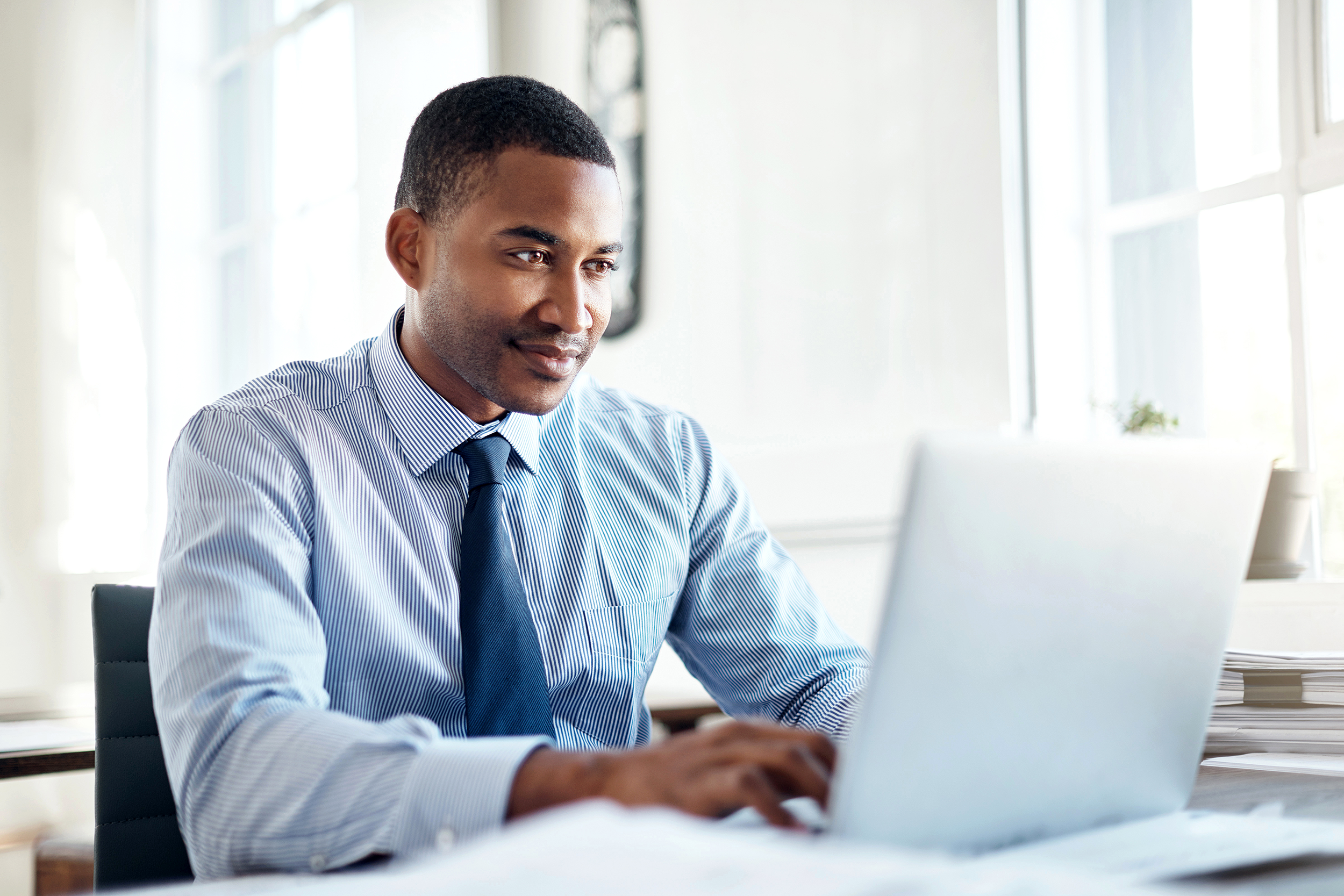 Man focused at work