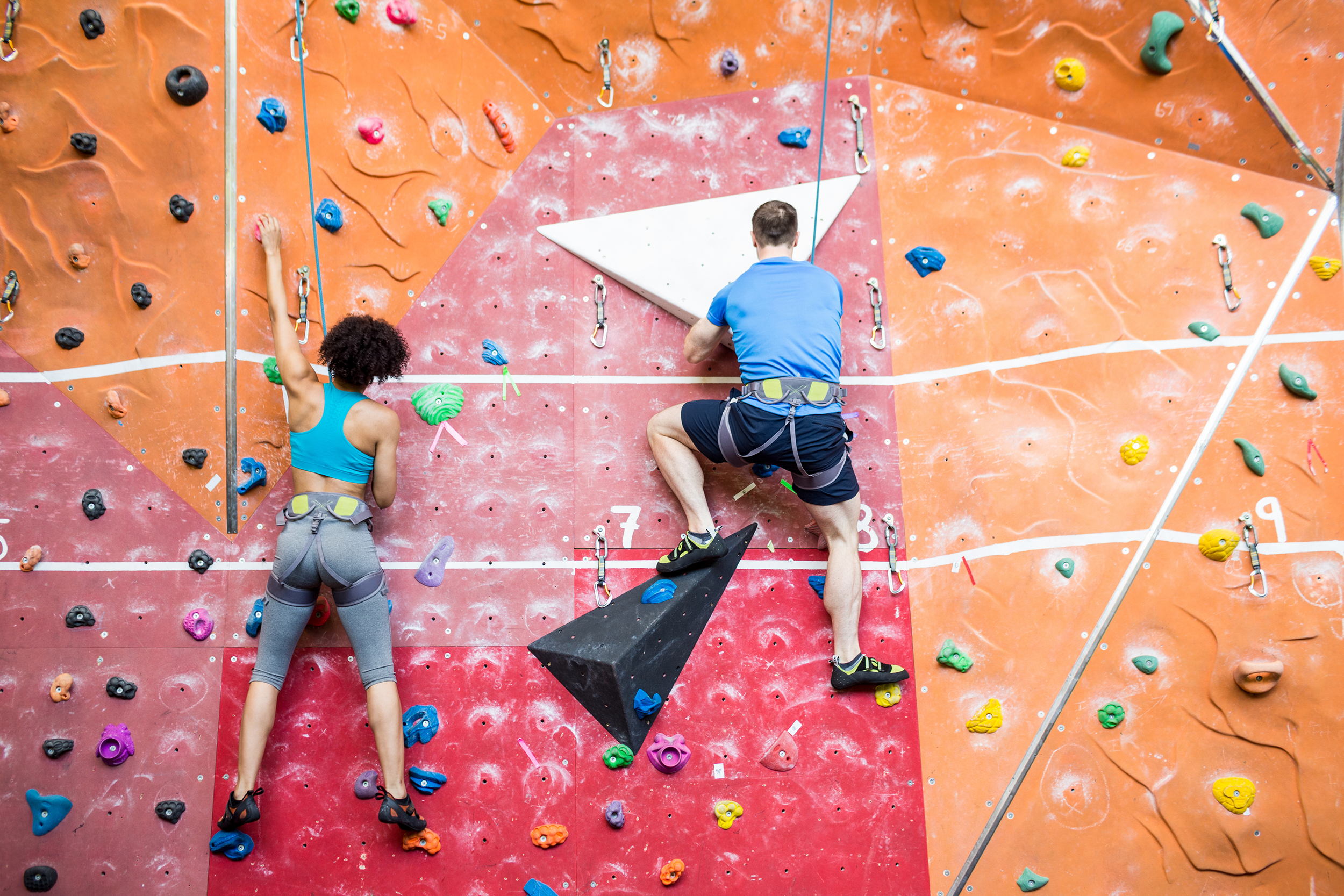Indoor rock climbing