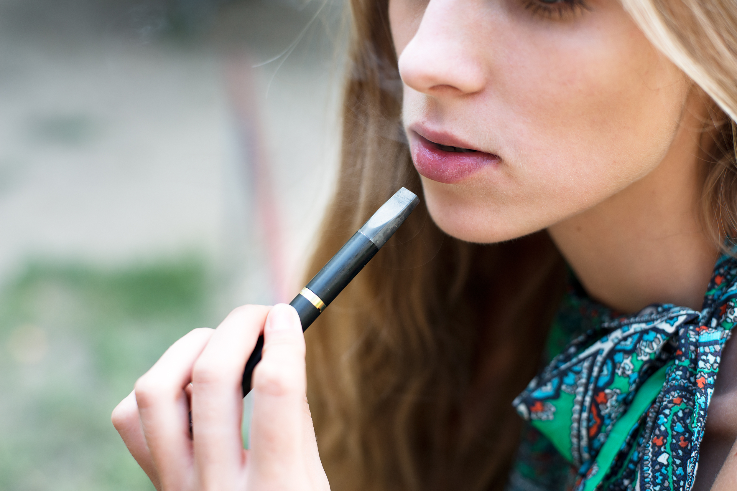 Young girl vaping