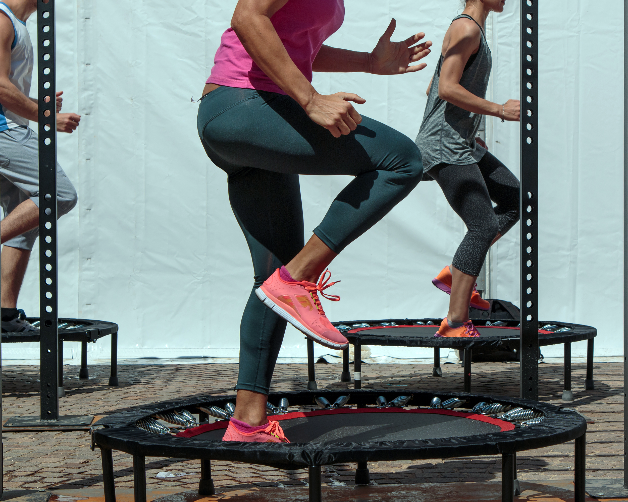 Trampoline workout class