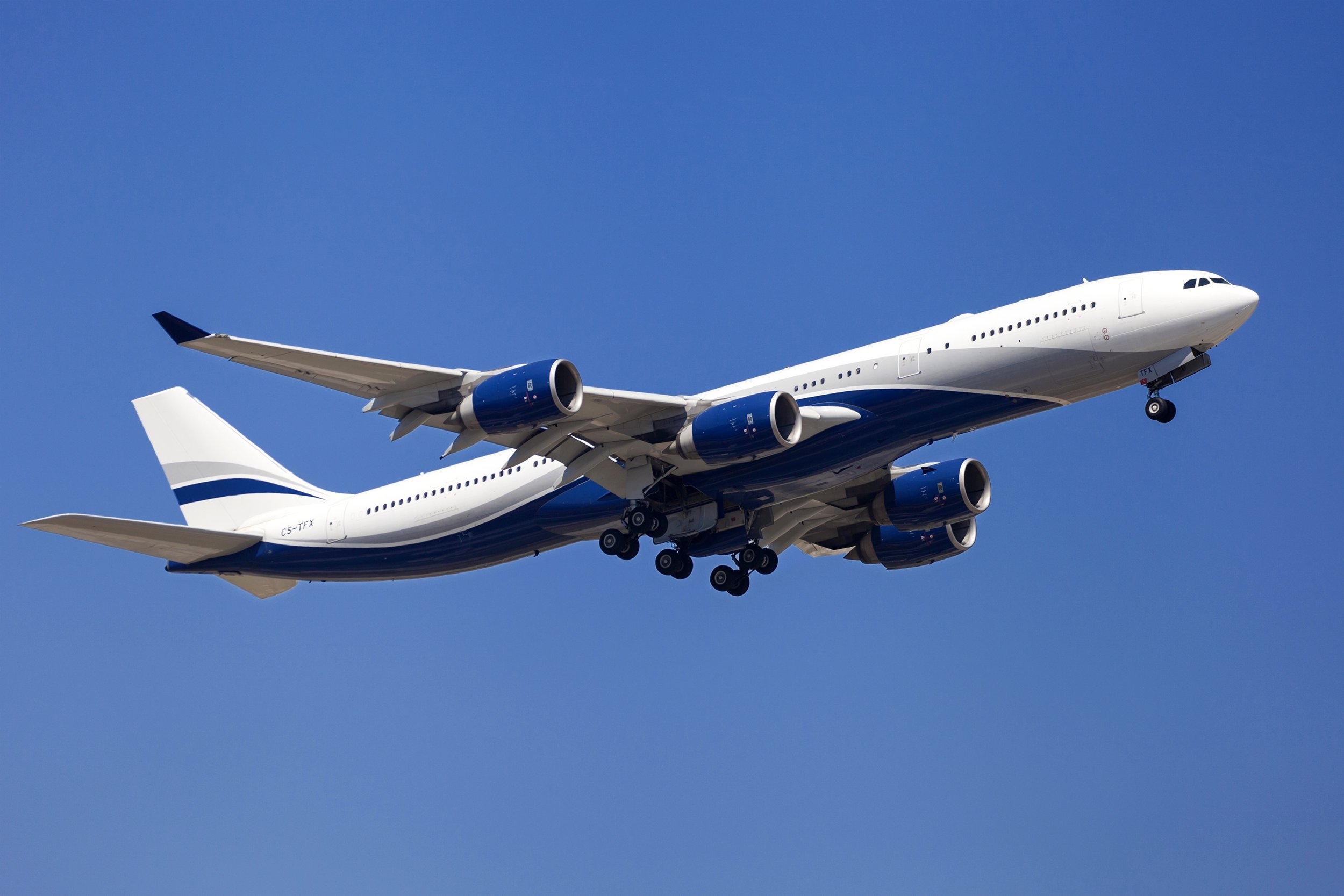 Airplane in sky