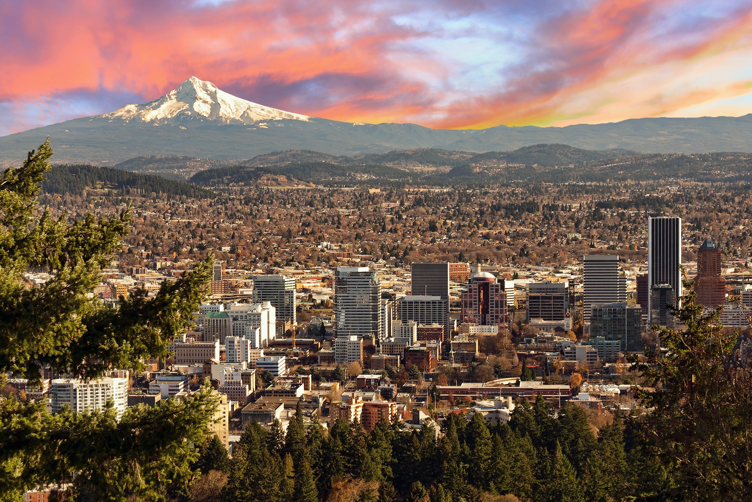 Portland, Oregon at sunrise
