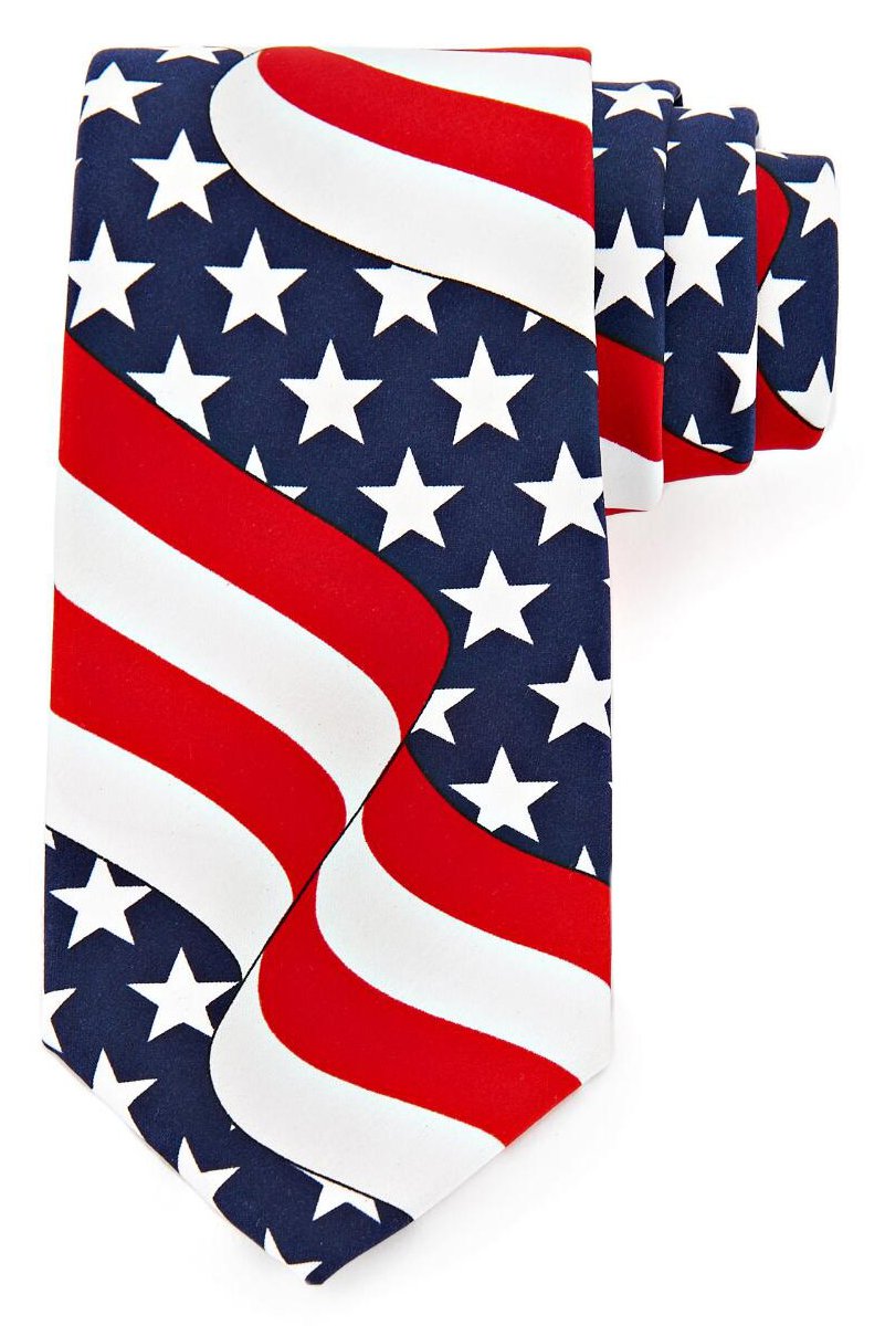 American Lifestyle Flowing Flag Tie