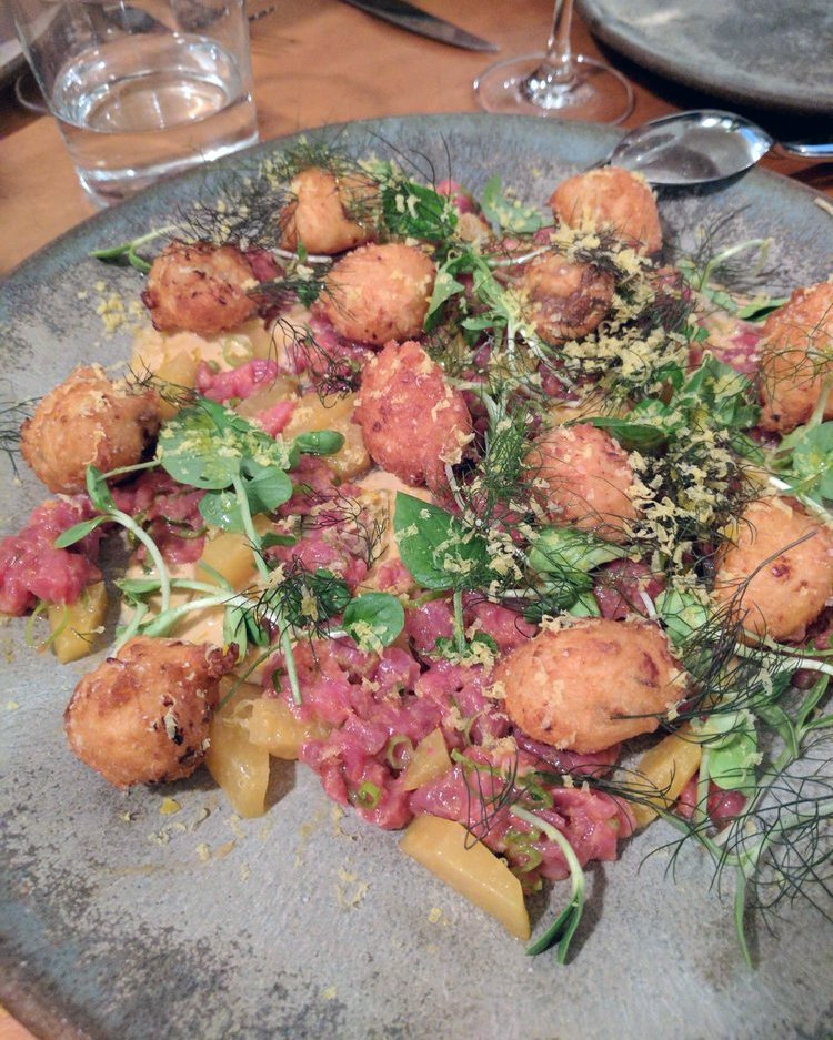 lamb tartare at The Progress in San Francisco