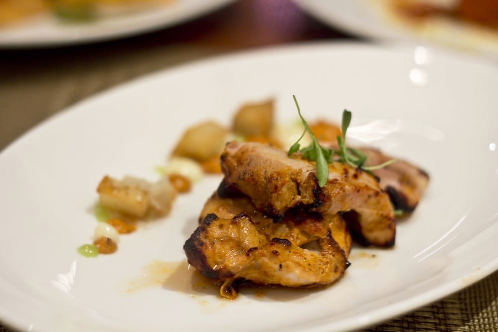 chipotle chicken tikka at Junoon in New York