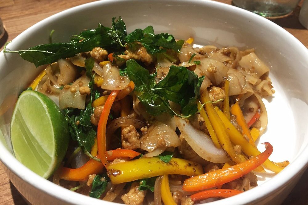 pad kee mao at Kin Khao in San Francisco
