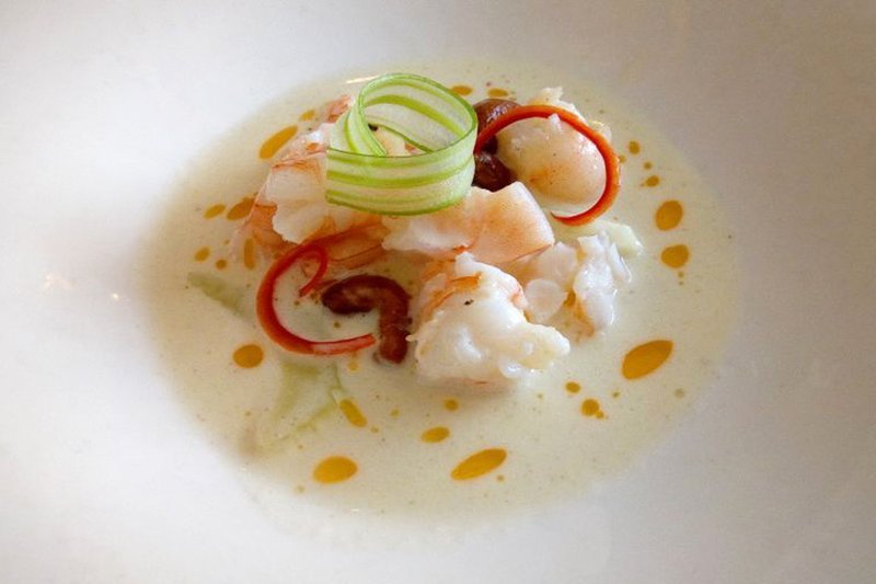 warm shrimp salad at Blackbird in Chicago