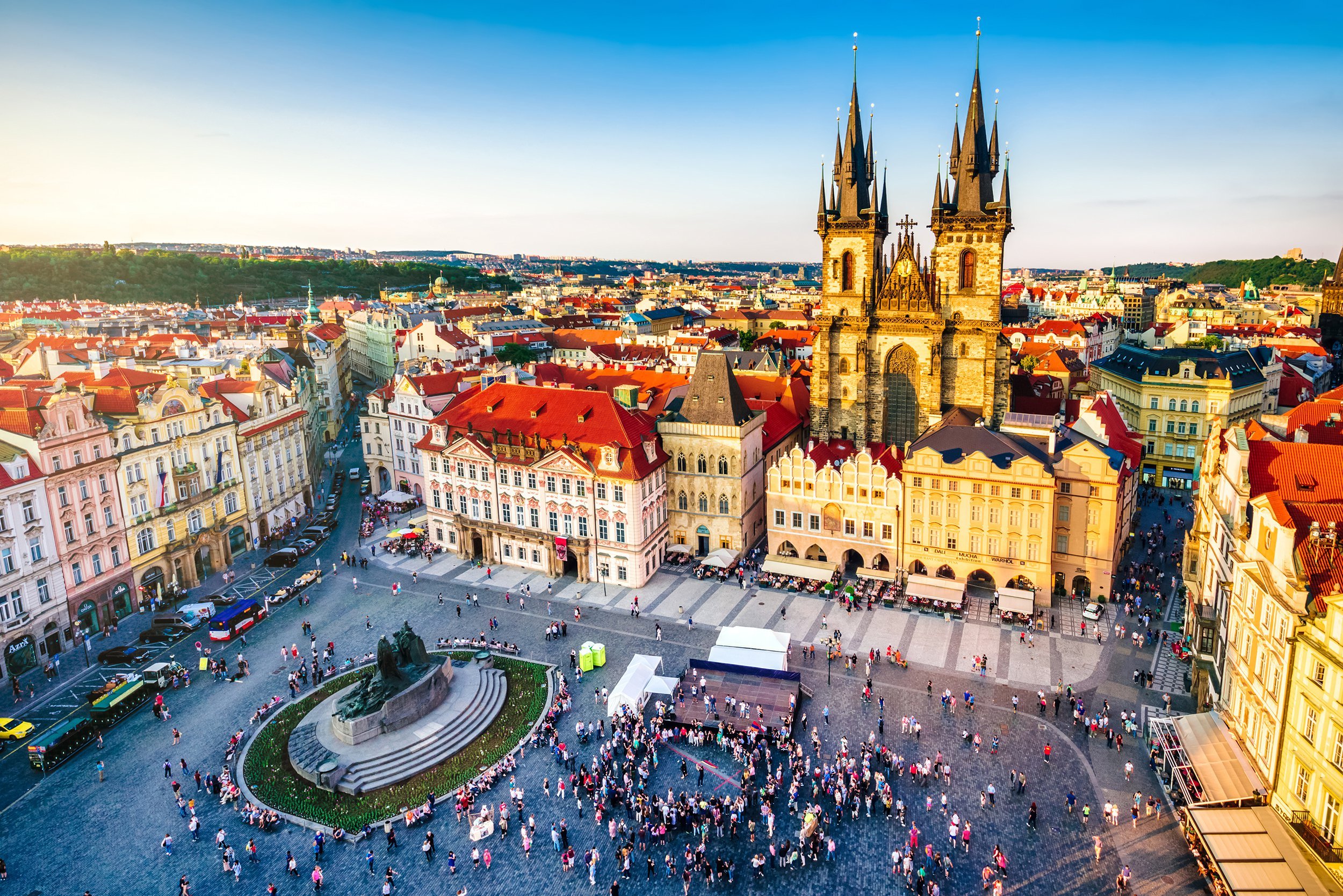 City center in Prague, Czech Republic