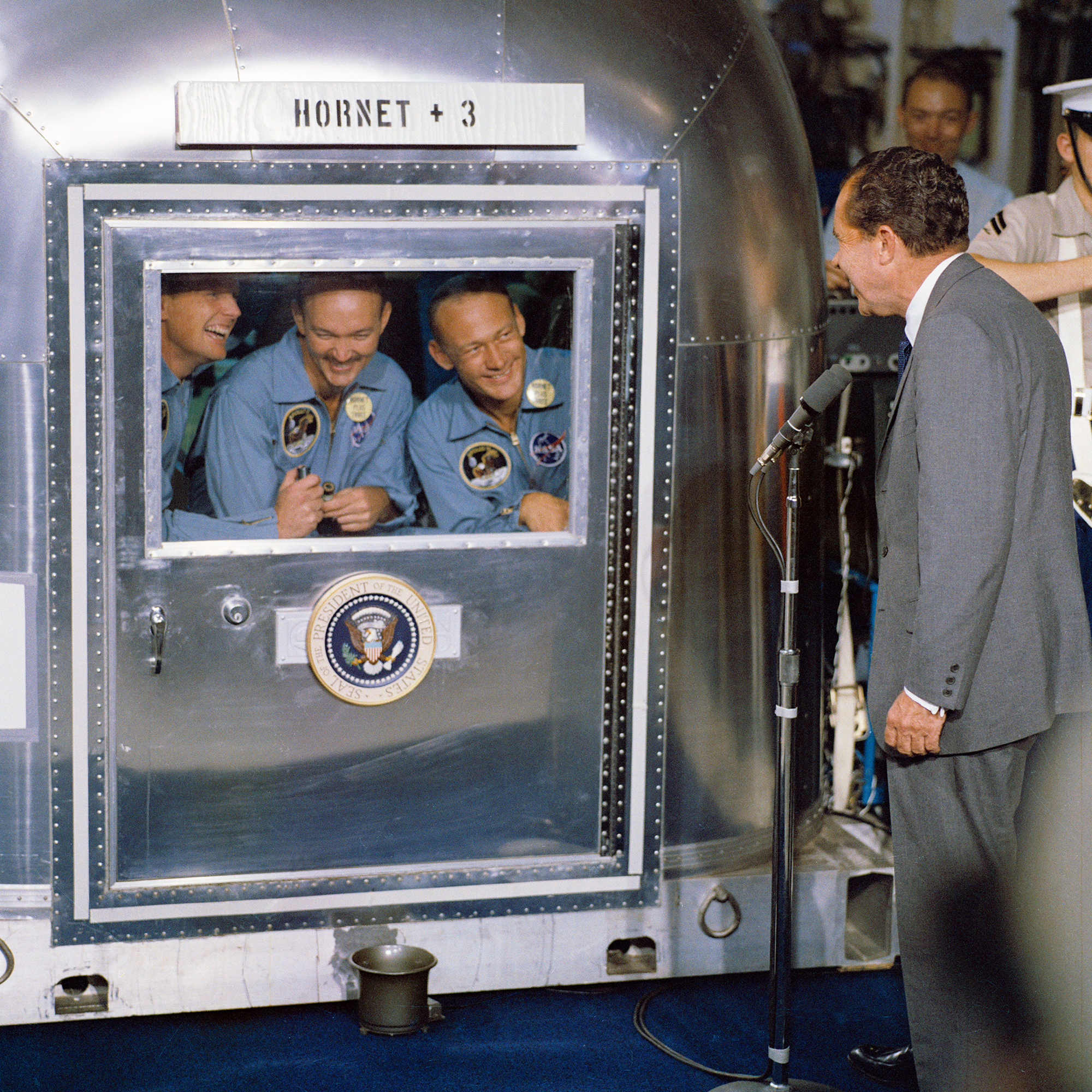Neil Armstrong in quarantine trailer