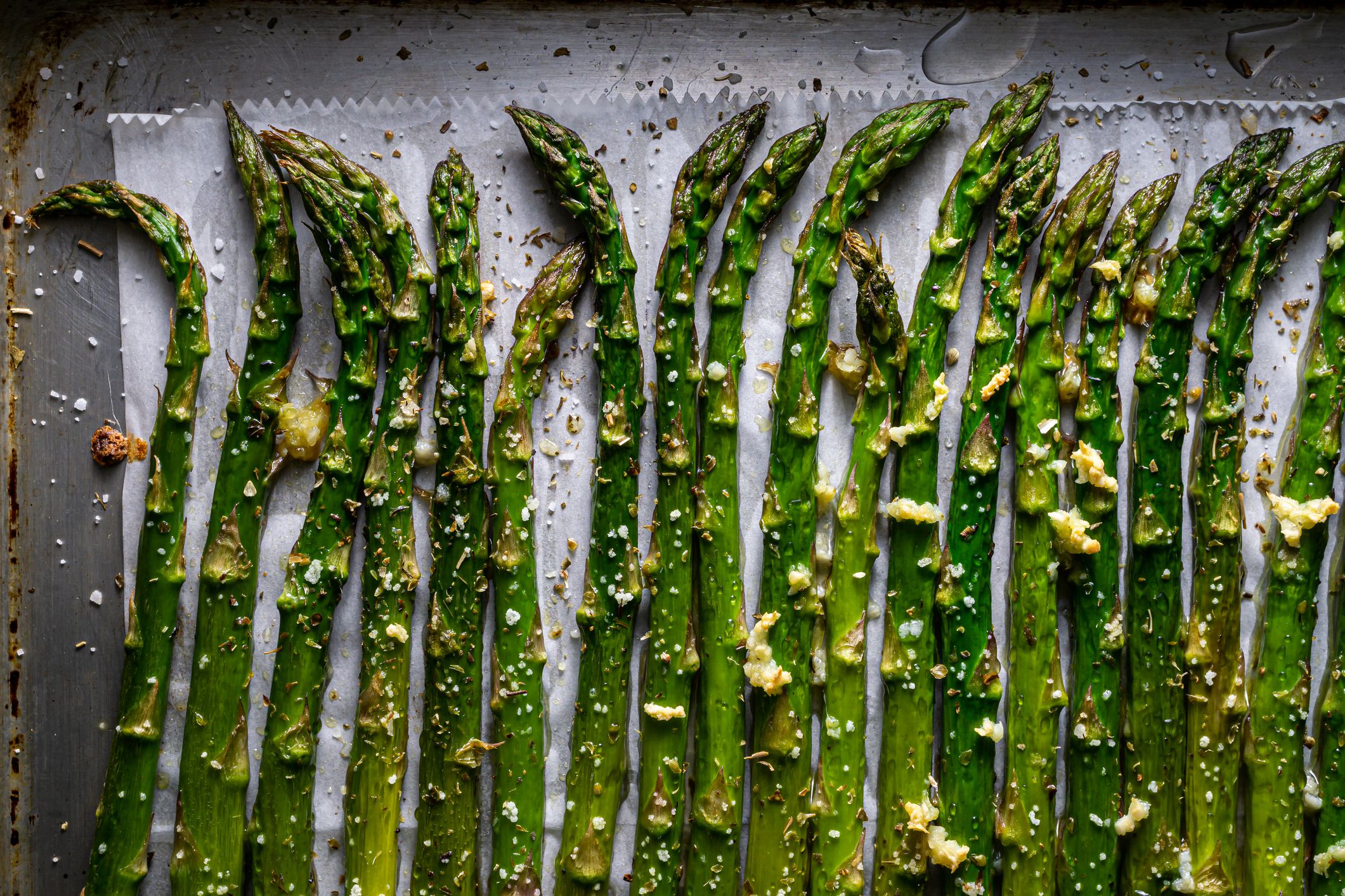 Roasted asparagus spears