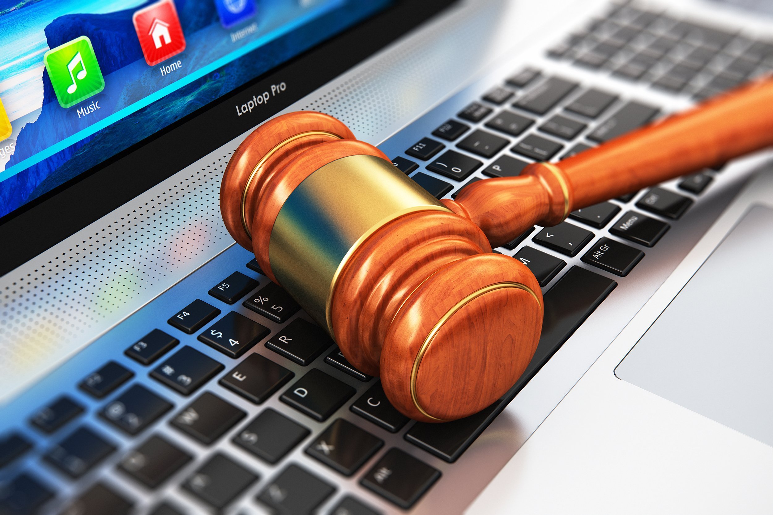 auction bidding thing on laptop
