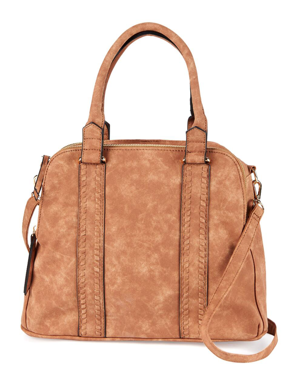 Violet Ray Logan Whipstitch Triple Entry Dome Satchel