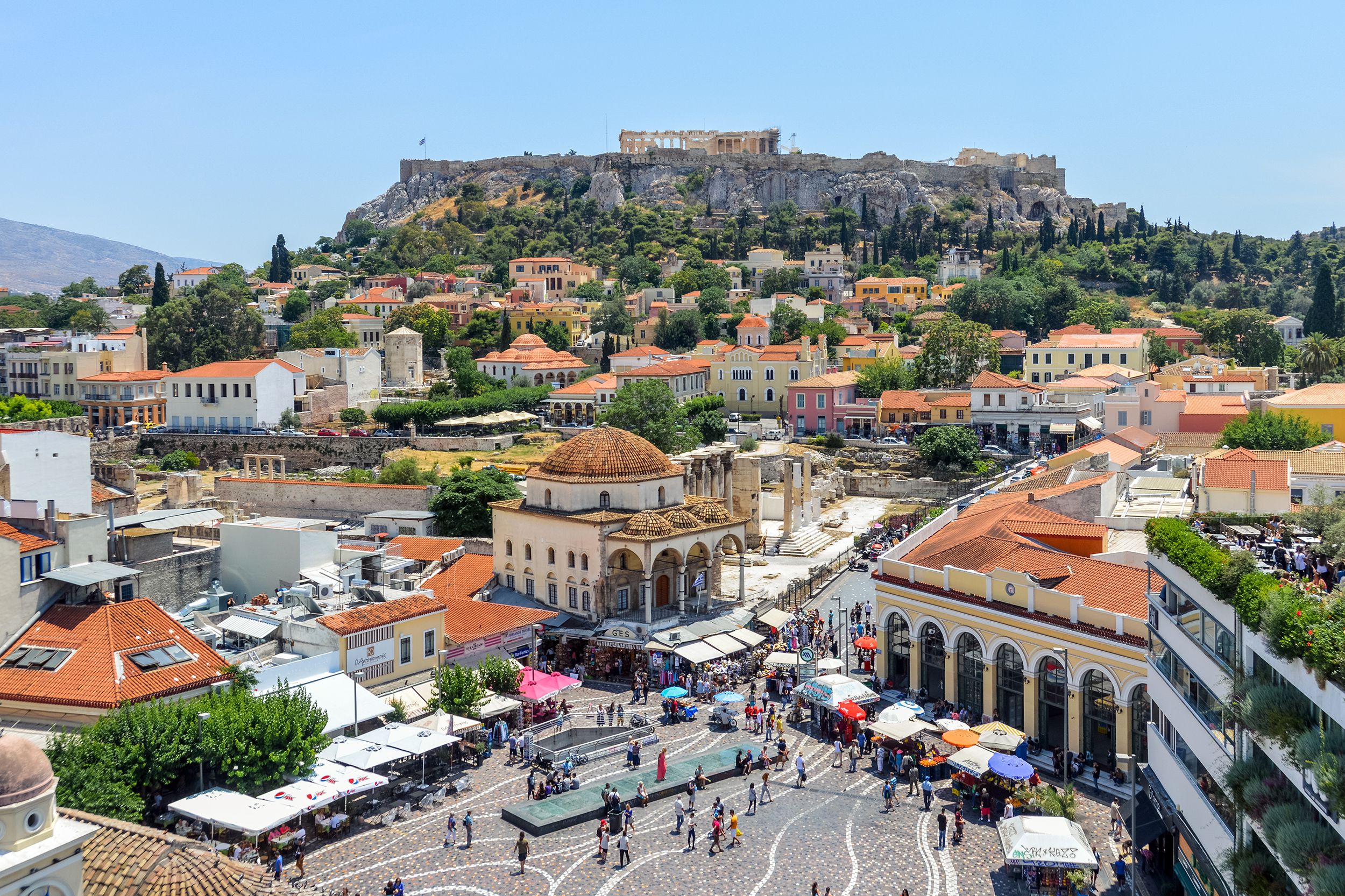 Monastiraki Square in Athens, Greece