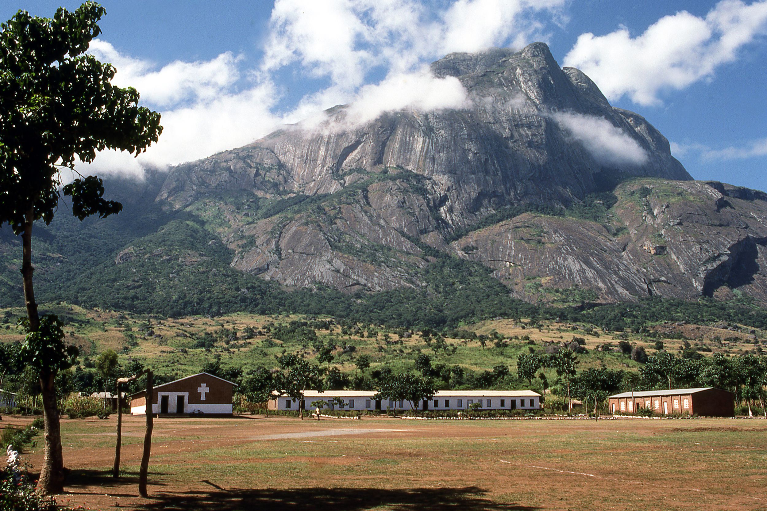 rocky cliffs of Mulanje Massif and Forest Reserve, Malawi