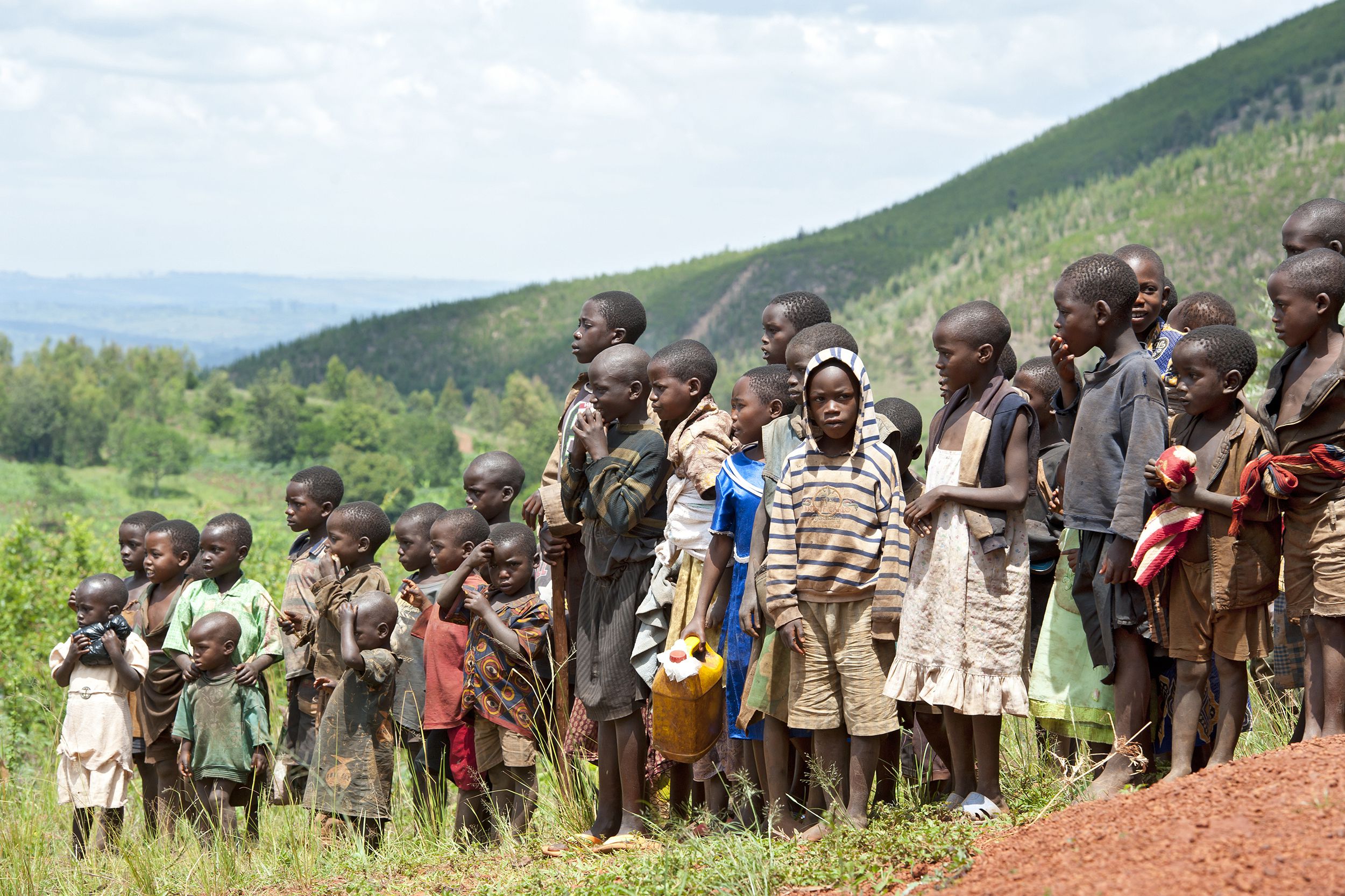 group of kids in Gitega, Burundi