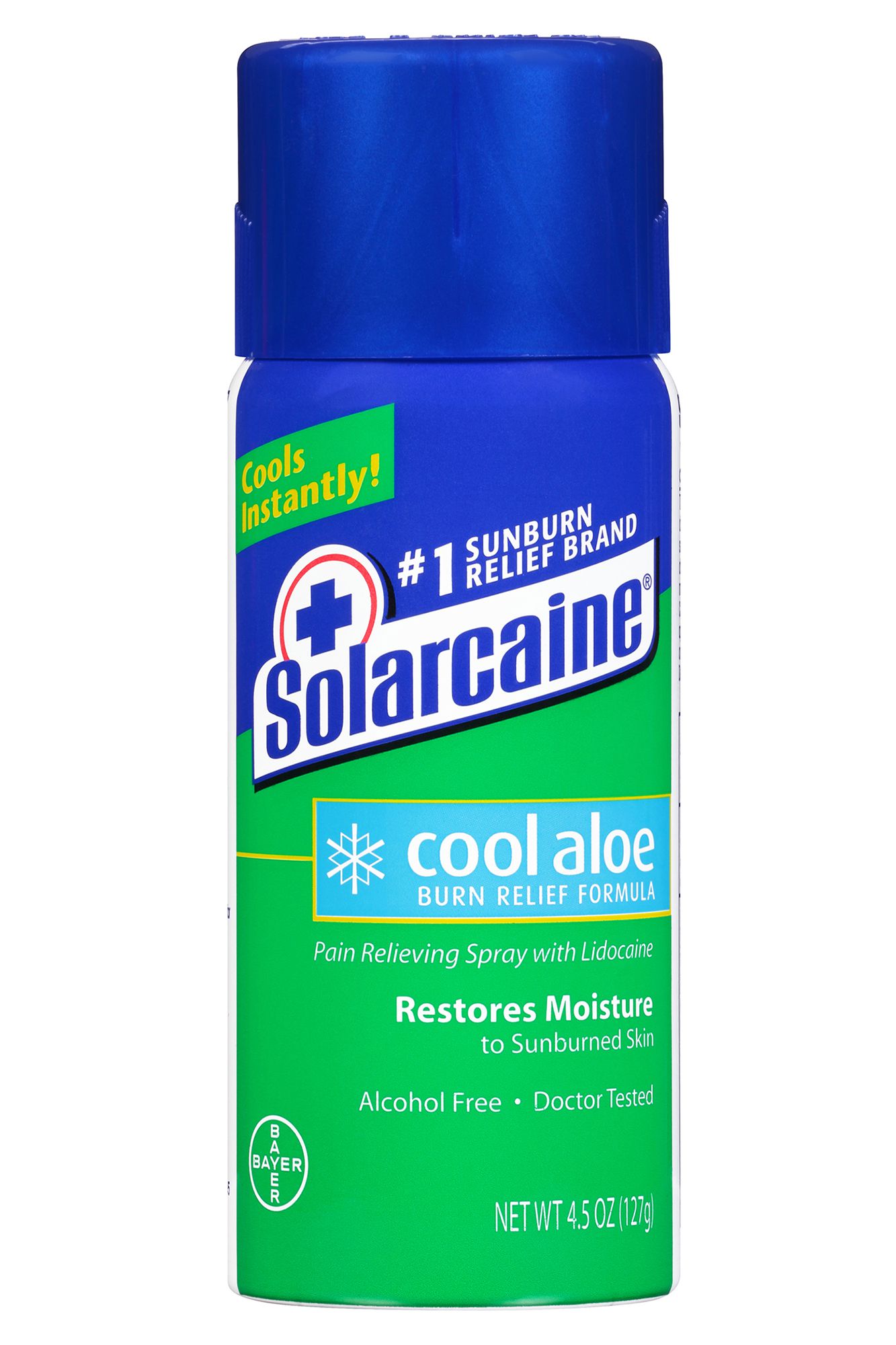 Solarcaine Cool Aloe Burn Relief Formula Pain Relieving Spray with Lidocaine