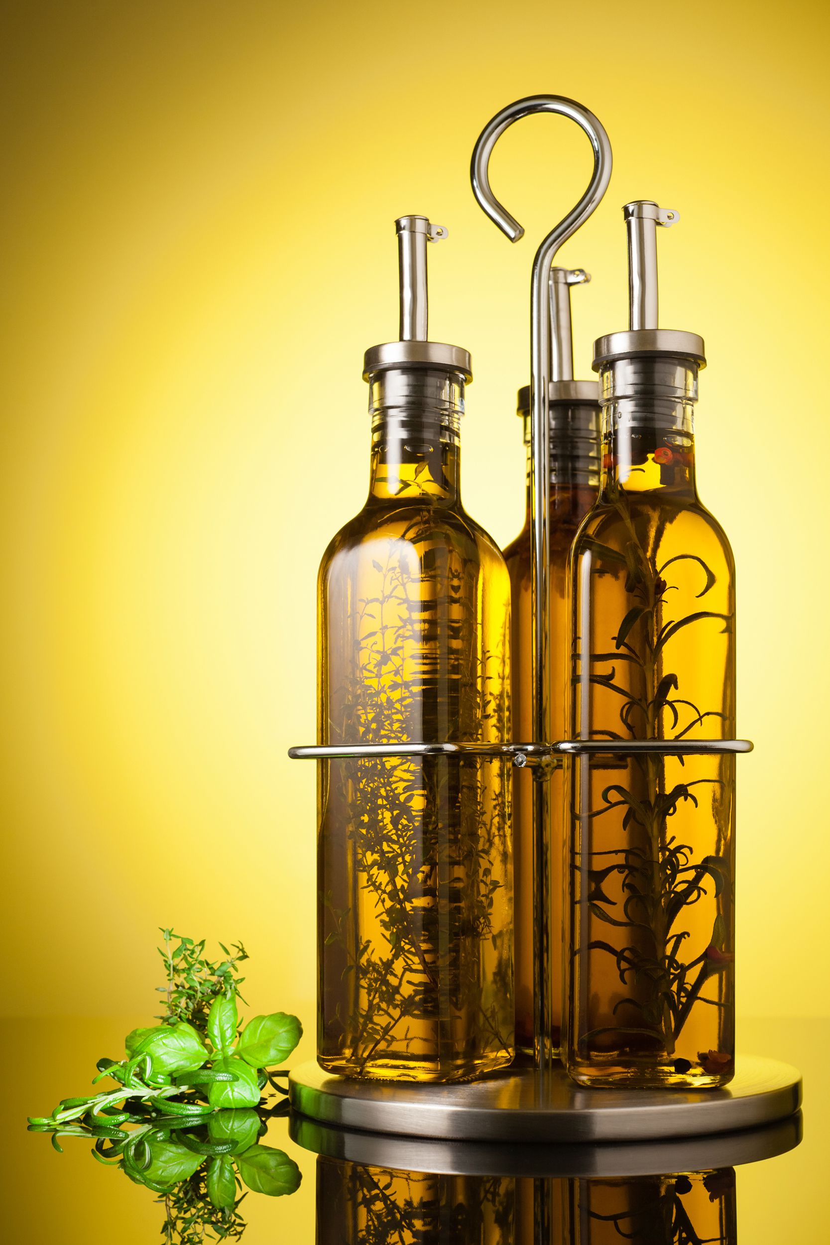 olive oil with herbs