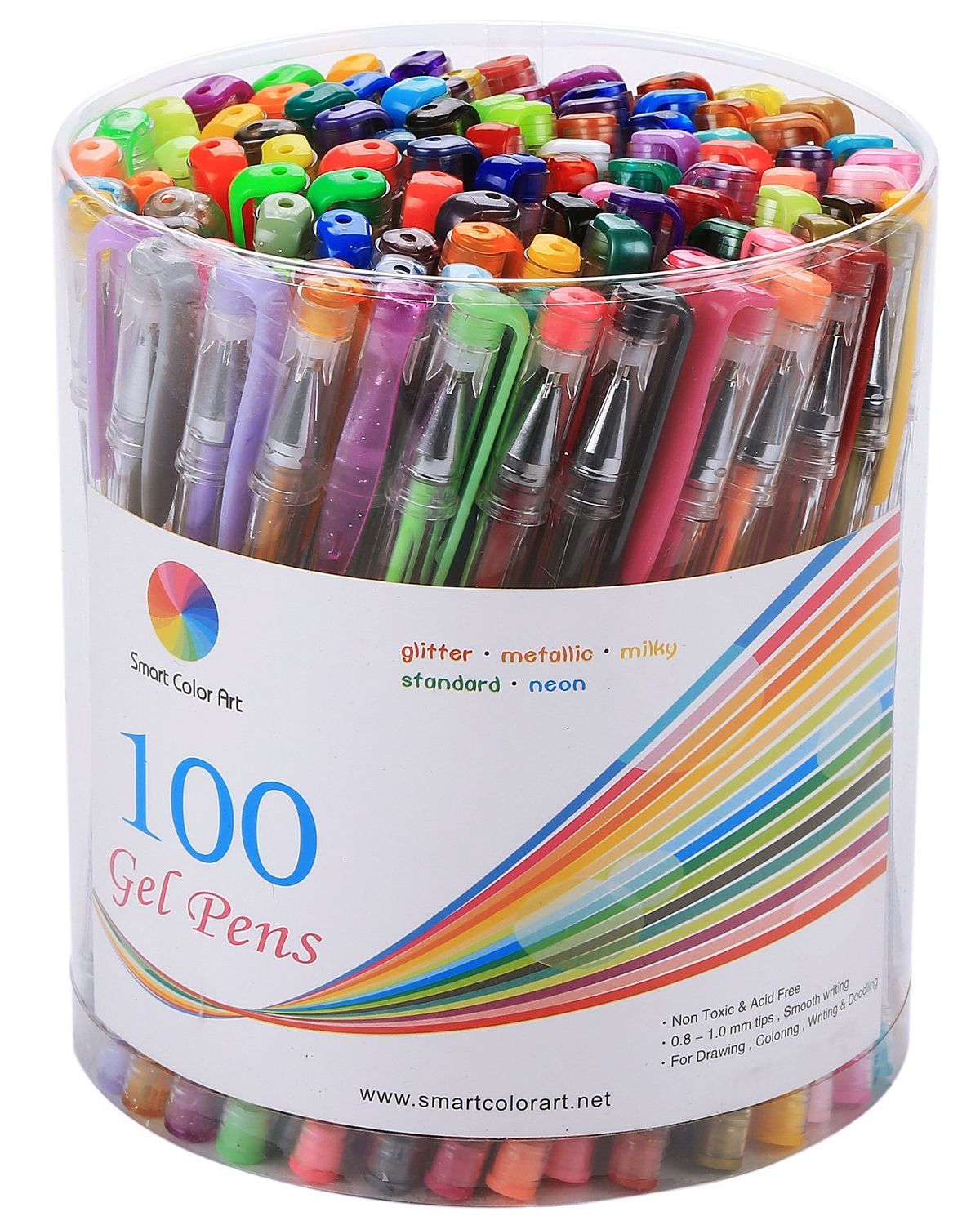Smart Color Art 100-Color Gel Pens Set