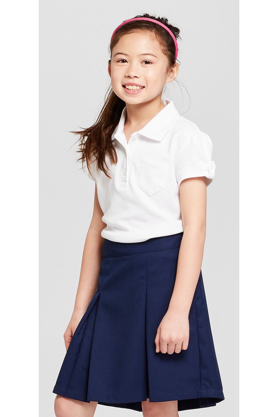 Cat & Jack Girls' Short-Sleeve Uniform Polo Shirt