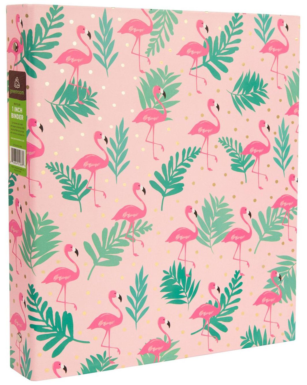 greenroom 1” flamingos binder