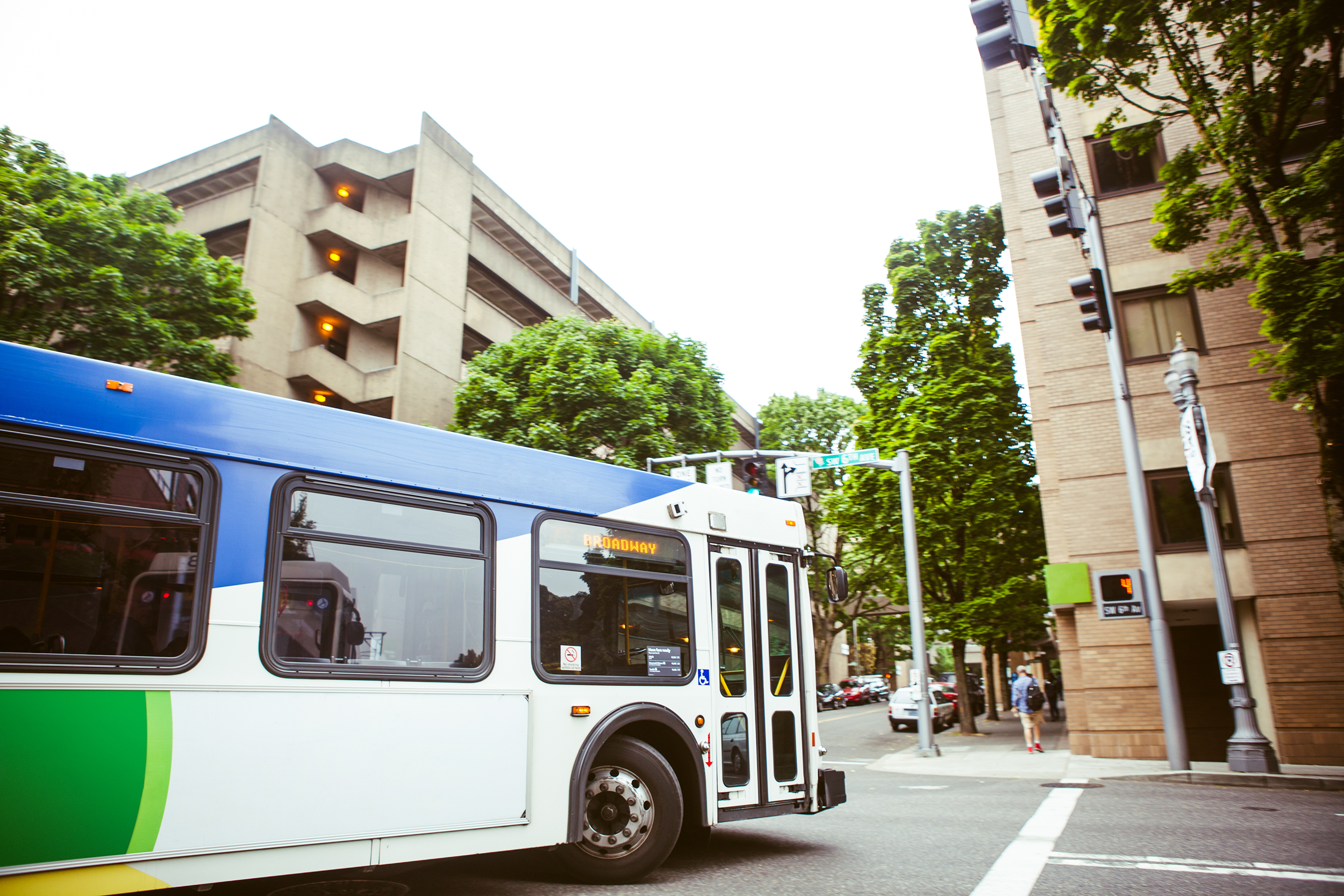 Public bus in the city