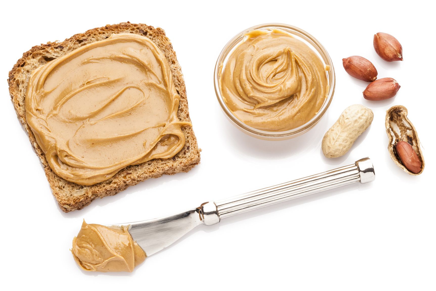 beanie butter on toast with peanuts