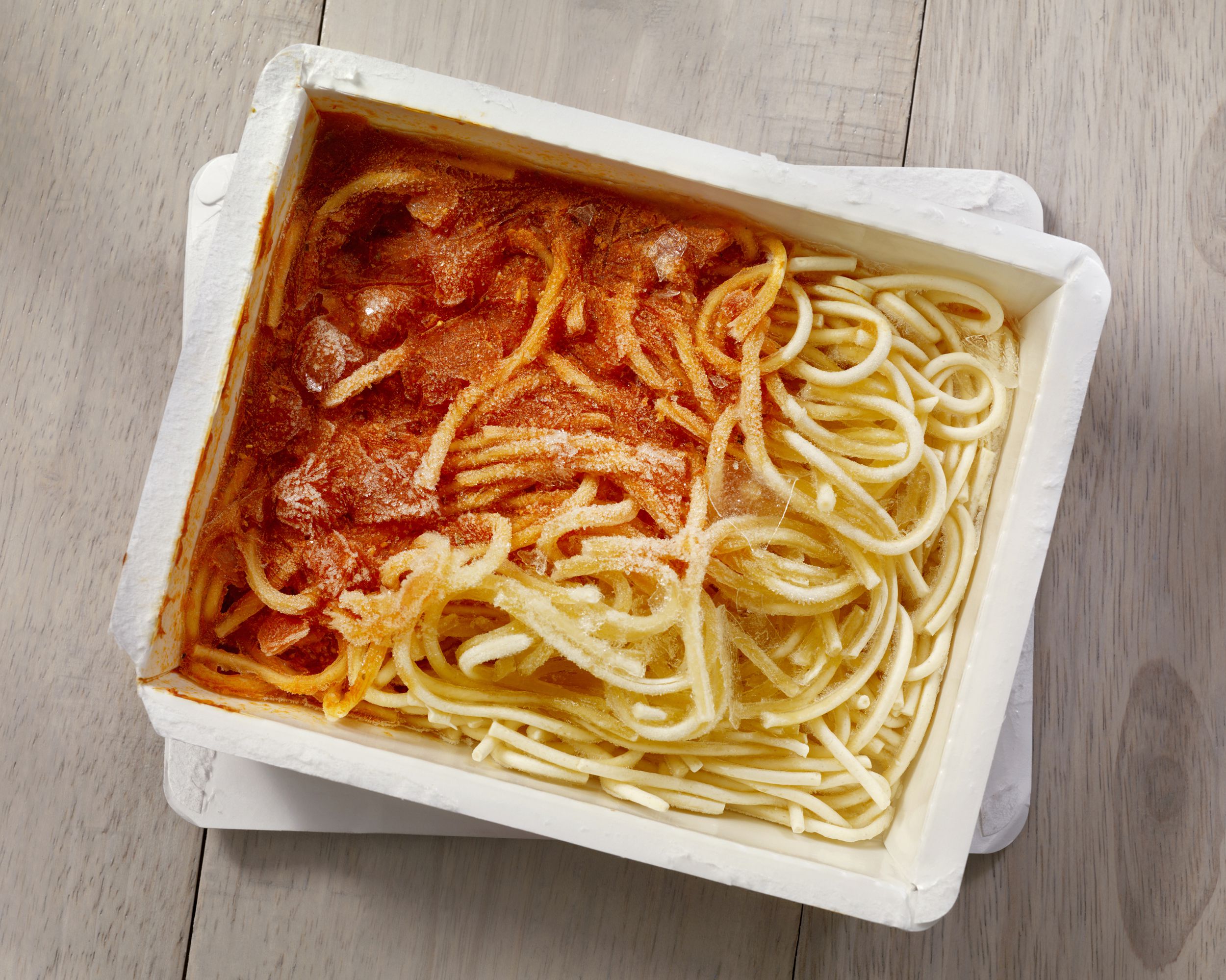 frozen microwave dinner spaghetti marinara