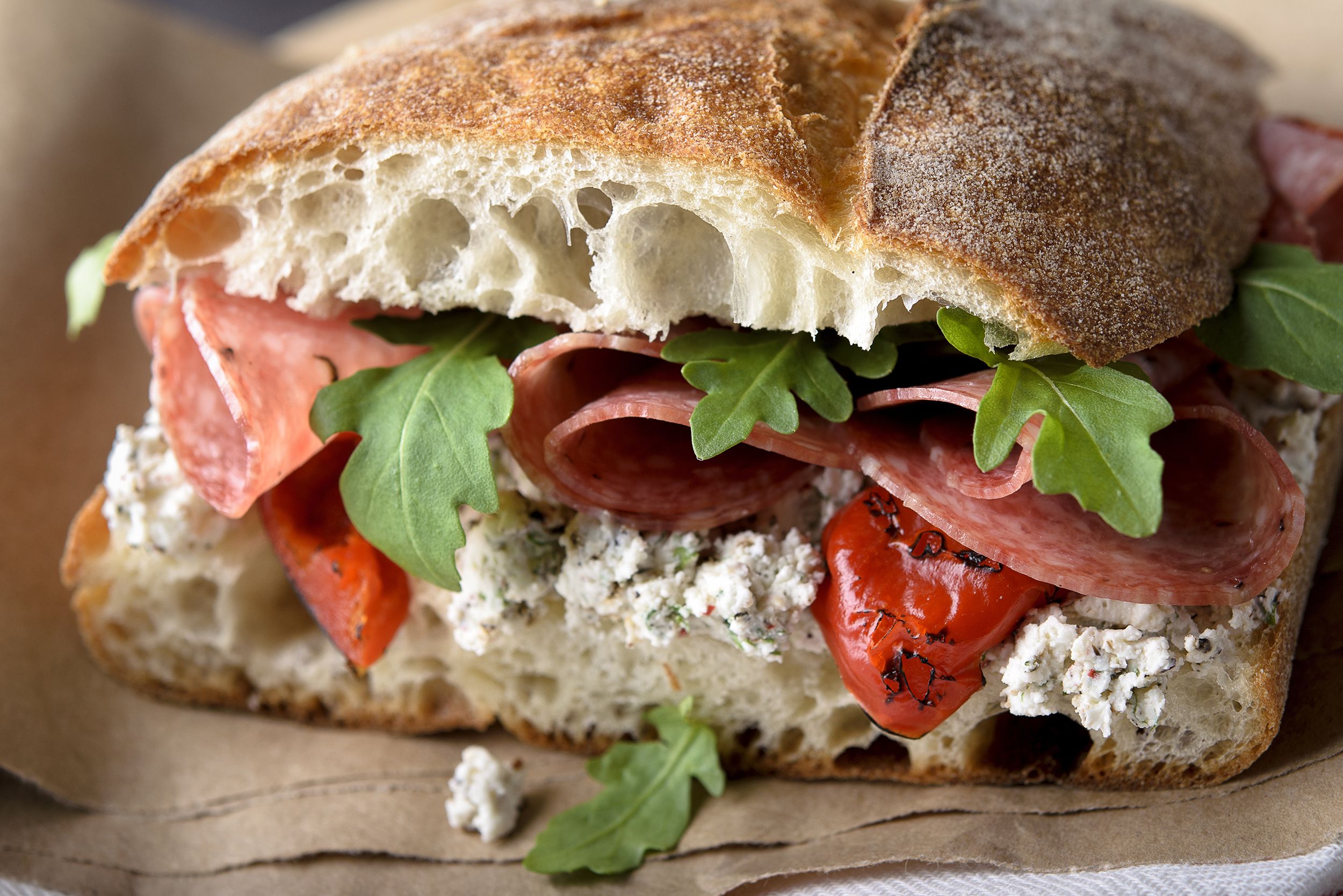 artisan salami sandwich