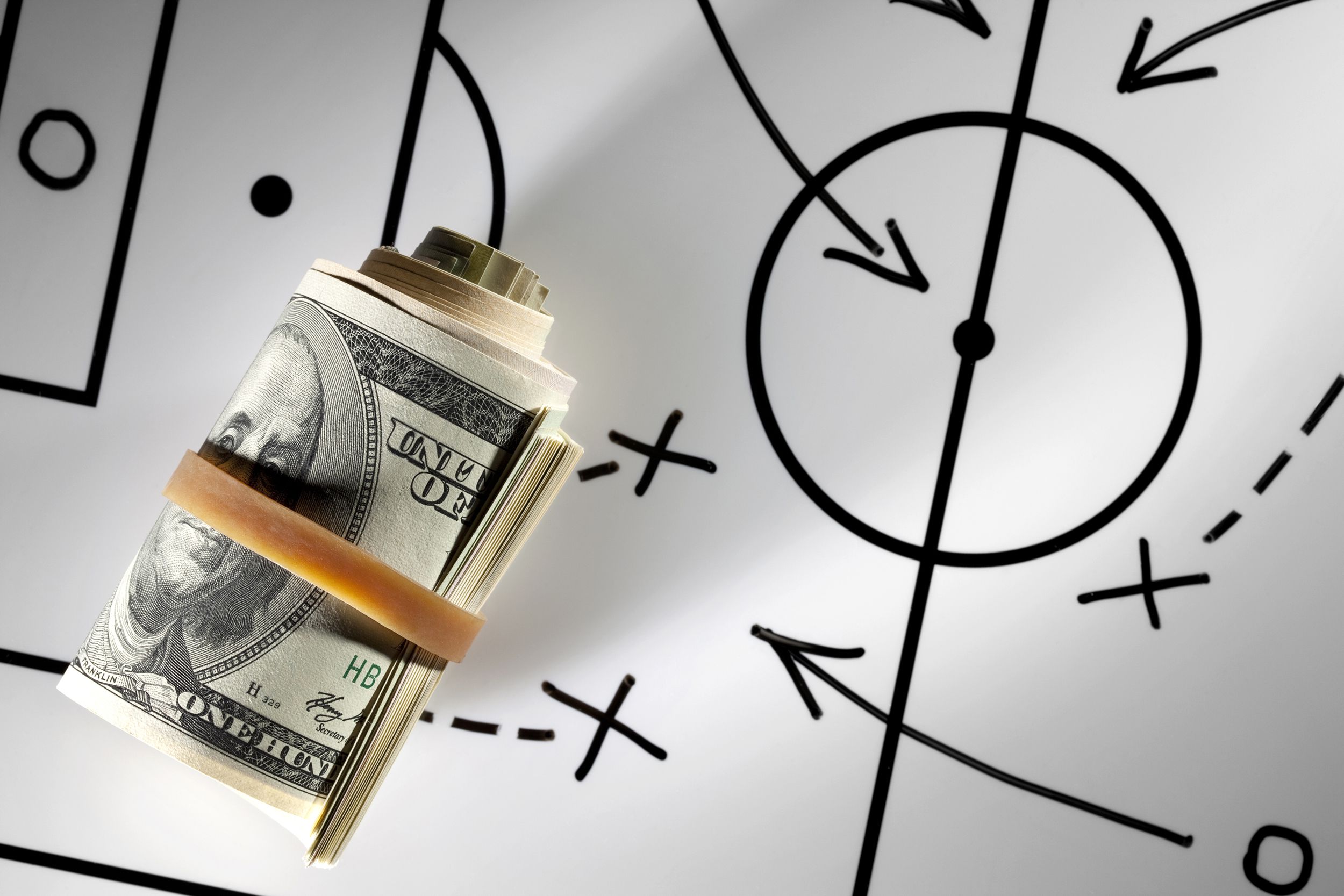 roll of money on basketball drawing game
