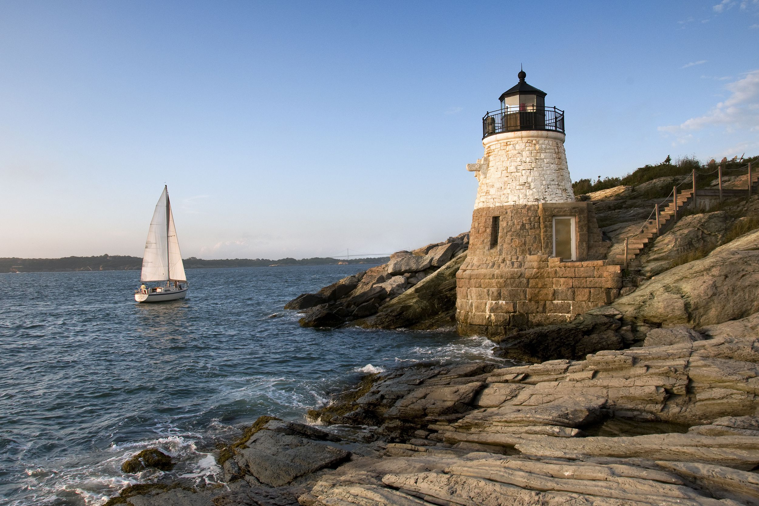 Castle Hill Lighthouse in Newport, Rhode Island