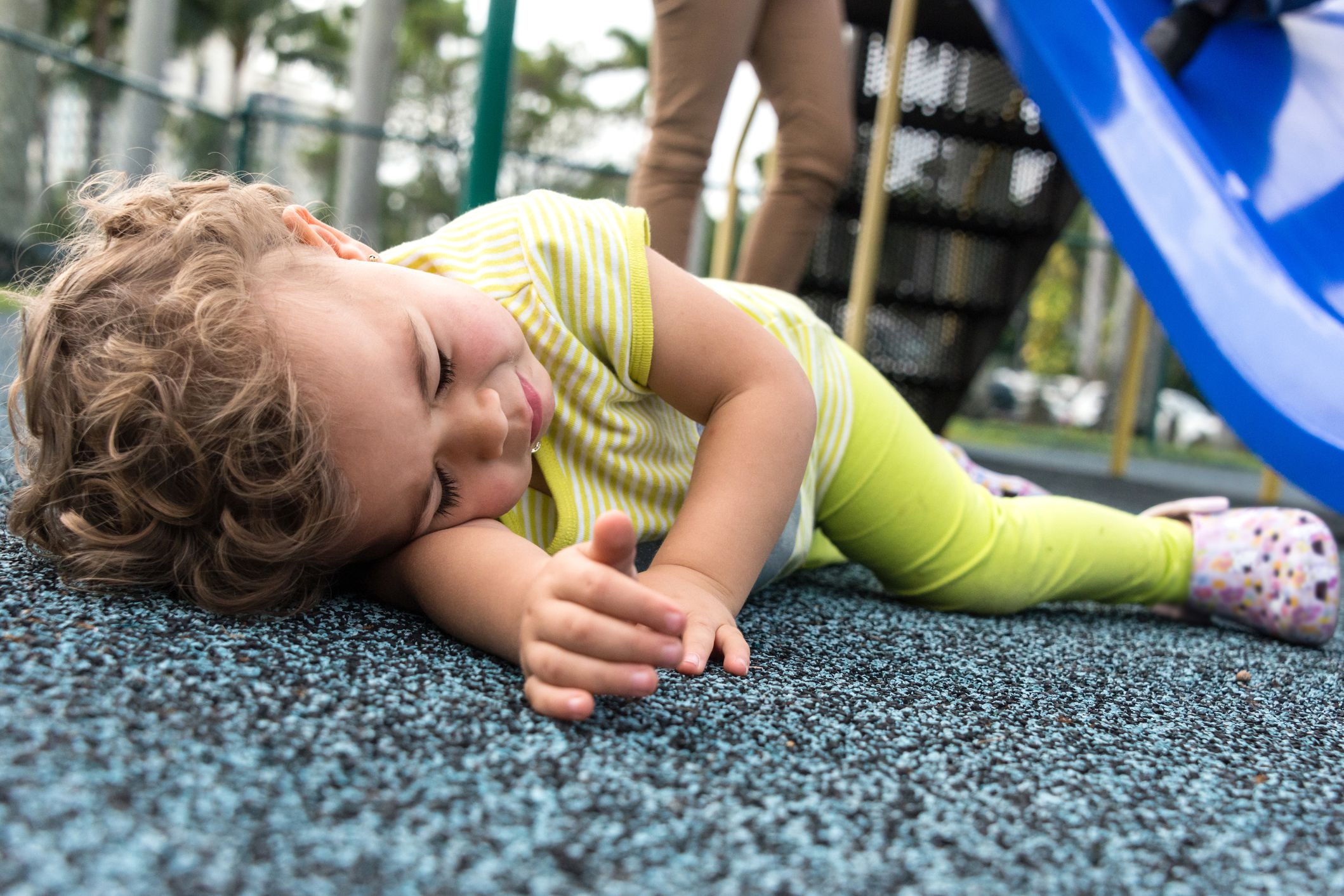 child fallen on playground