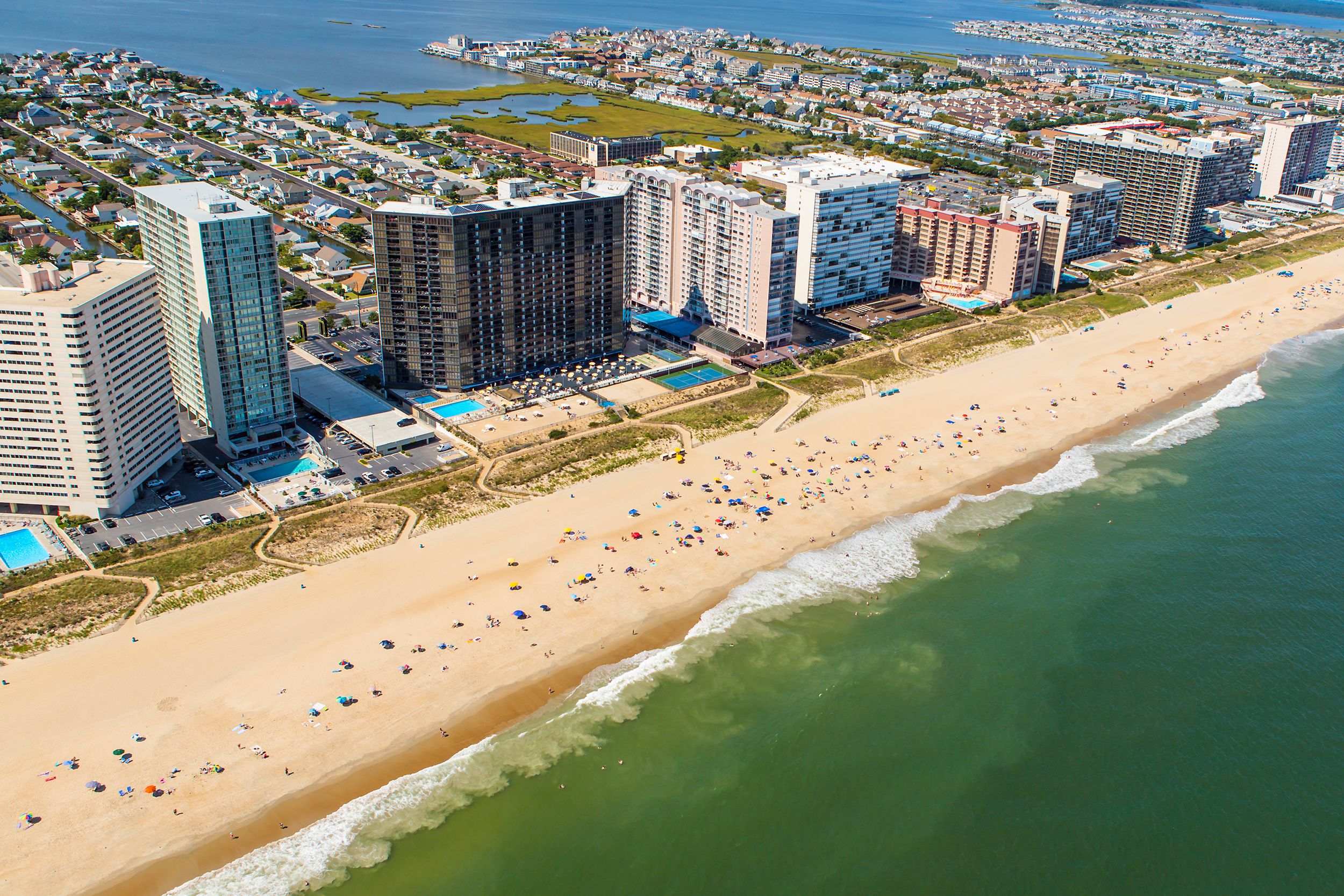 aerial view of Ocean City, Maryland