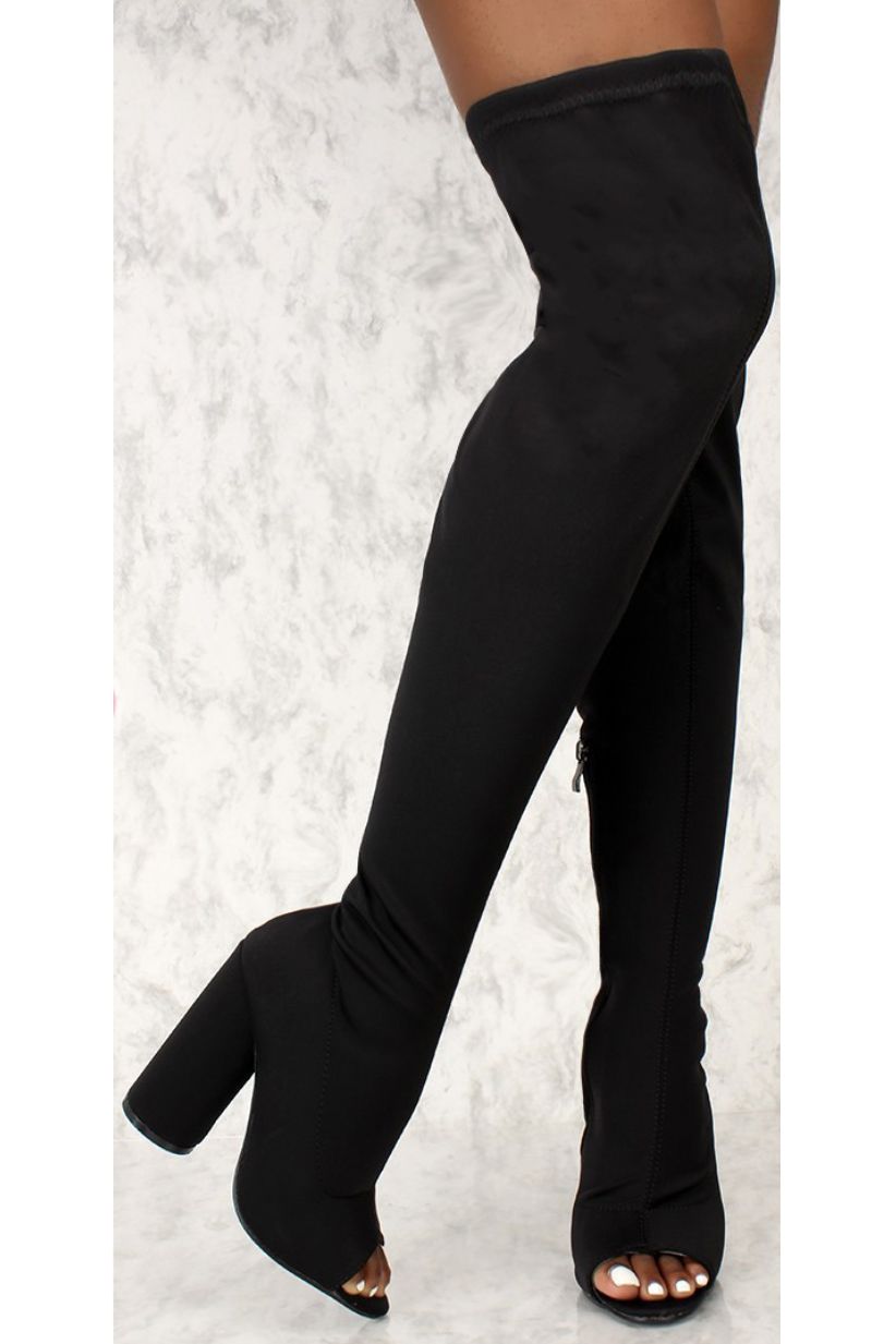 Circle Chunky Heel Lycra