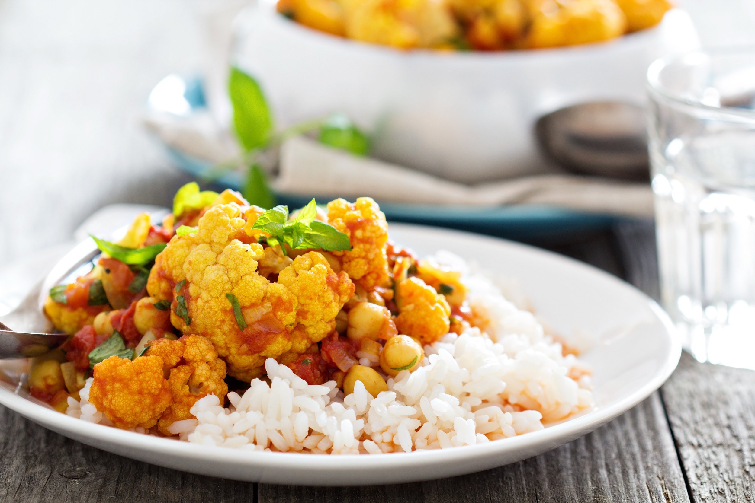 Curried Cauliflower, Apples, and Chickpeas
