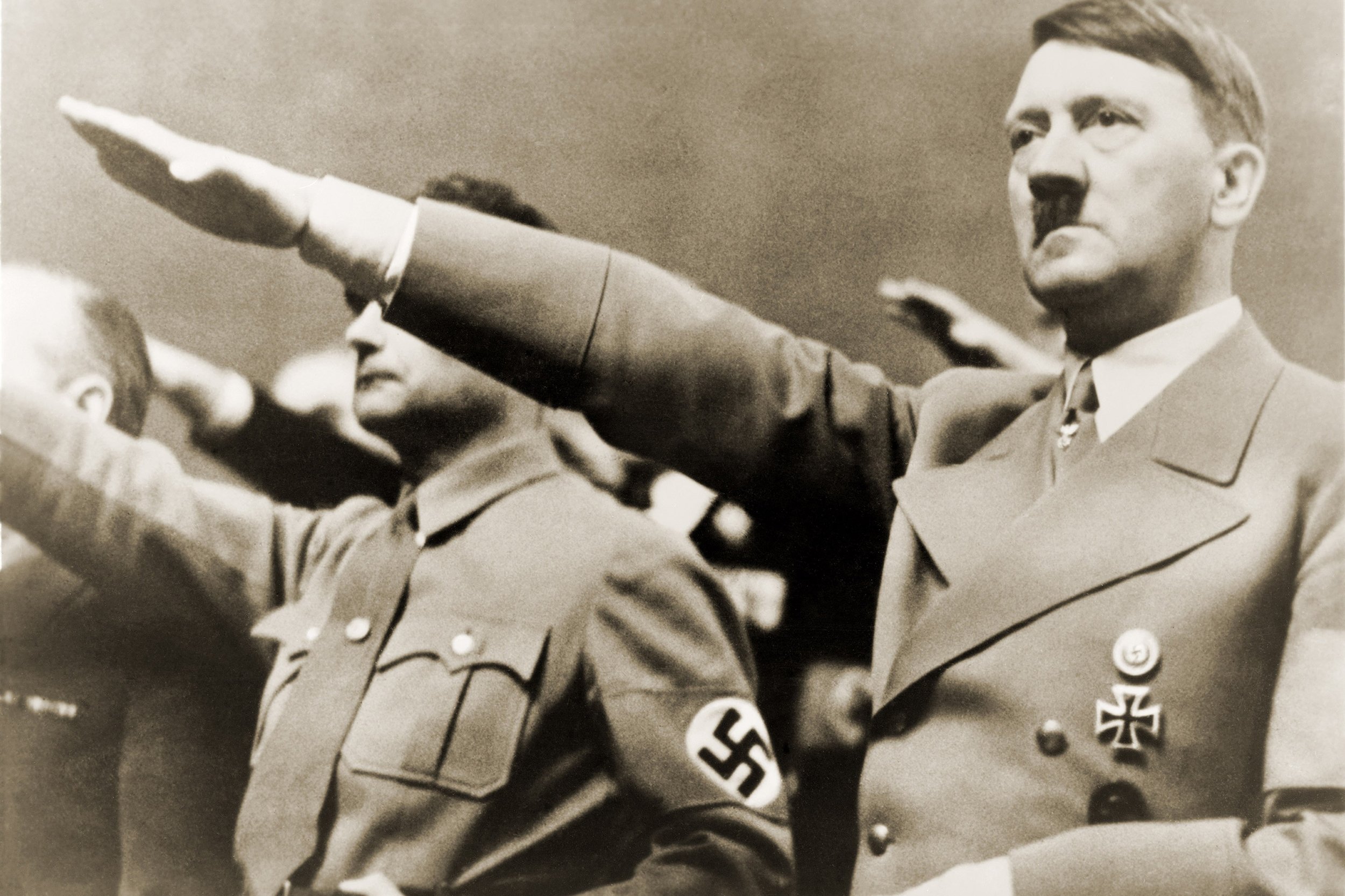 Adolf Hitler giving Nazi salute in 1939