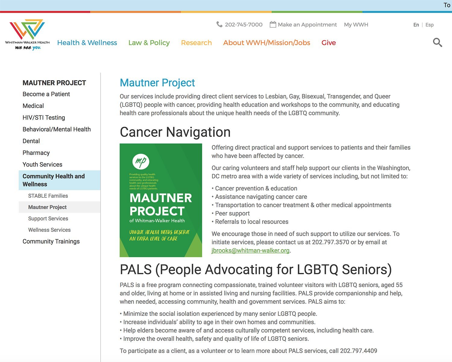 The Mautner Project Website