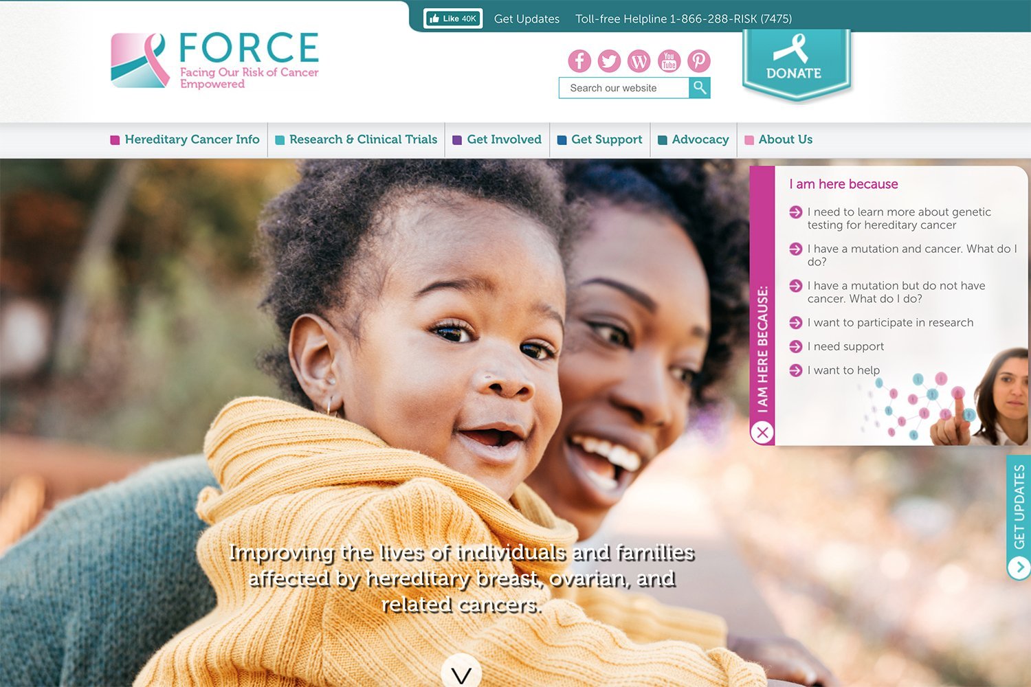 Facing Our Risk of Cancer Empowered Website