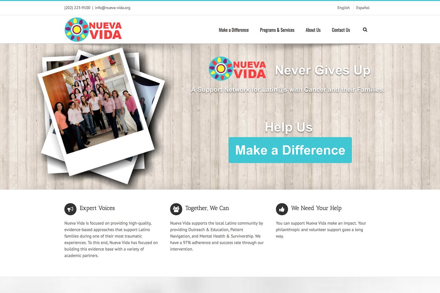 Nueva Vida Website