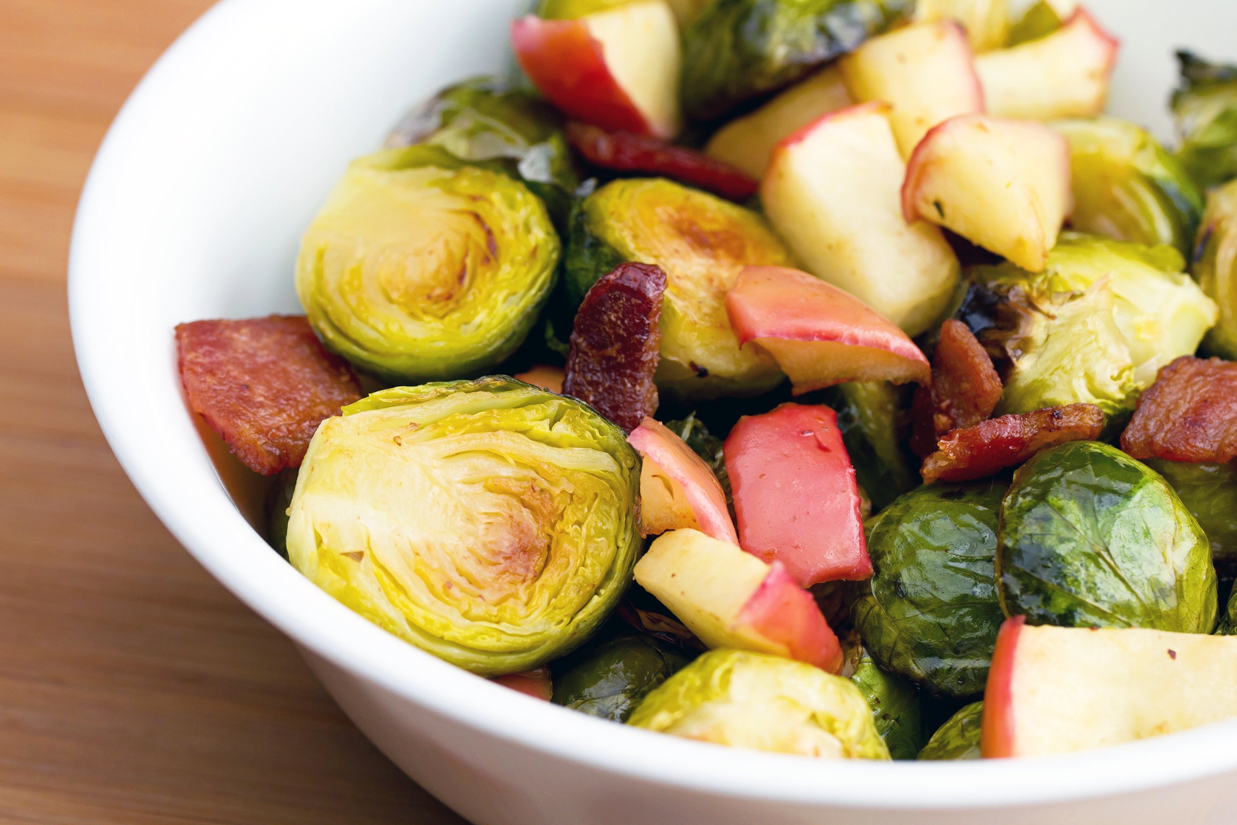 apples with brussels sprouts